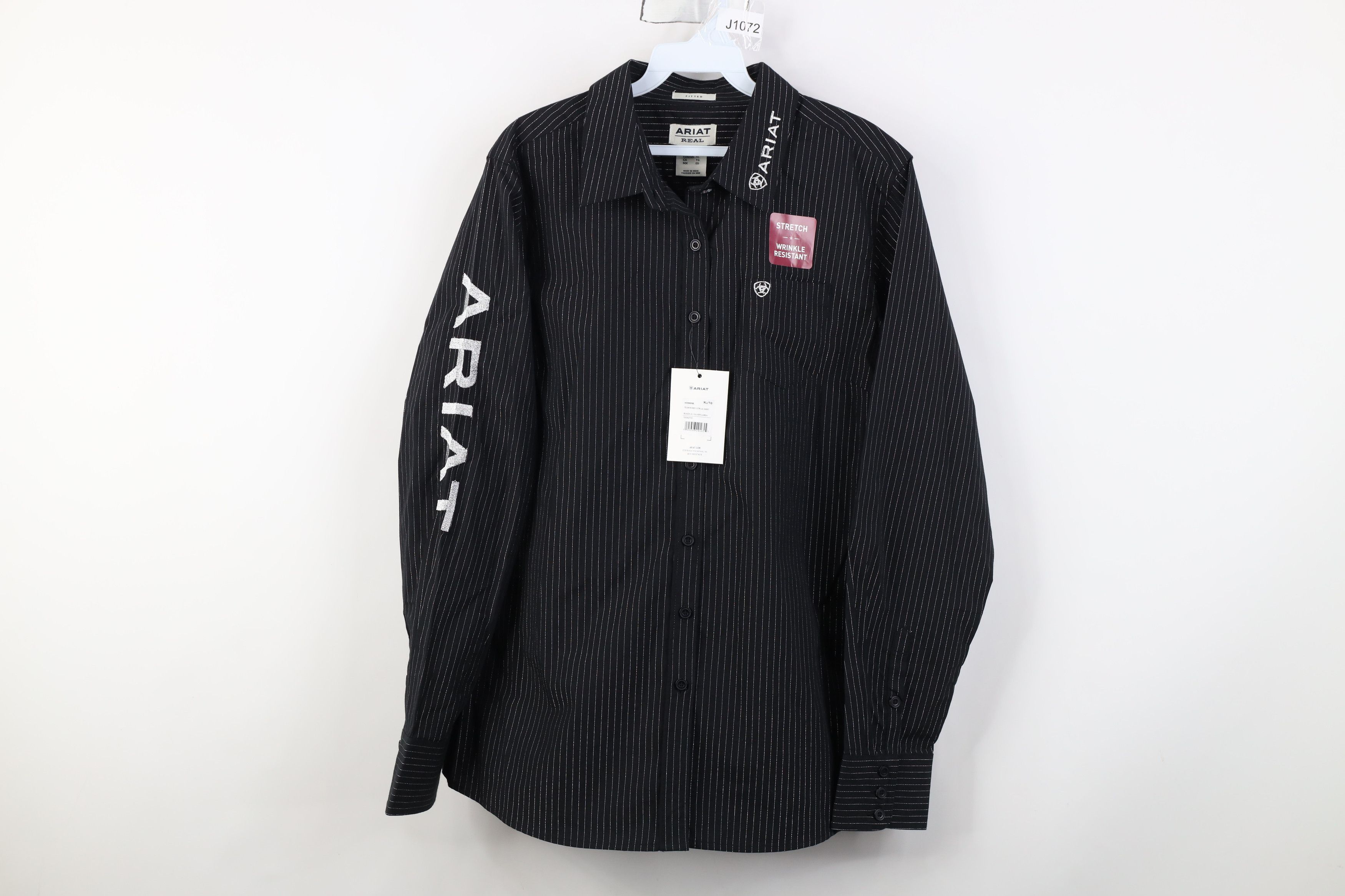 Ariat New Ariat REAL Striped Fitted Cowgirl Western Button Shirt Size XL / US 12-14 / IT 48-50 - 1 Thumbnail