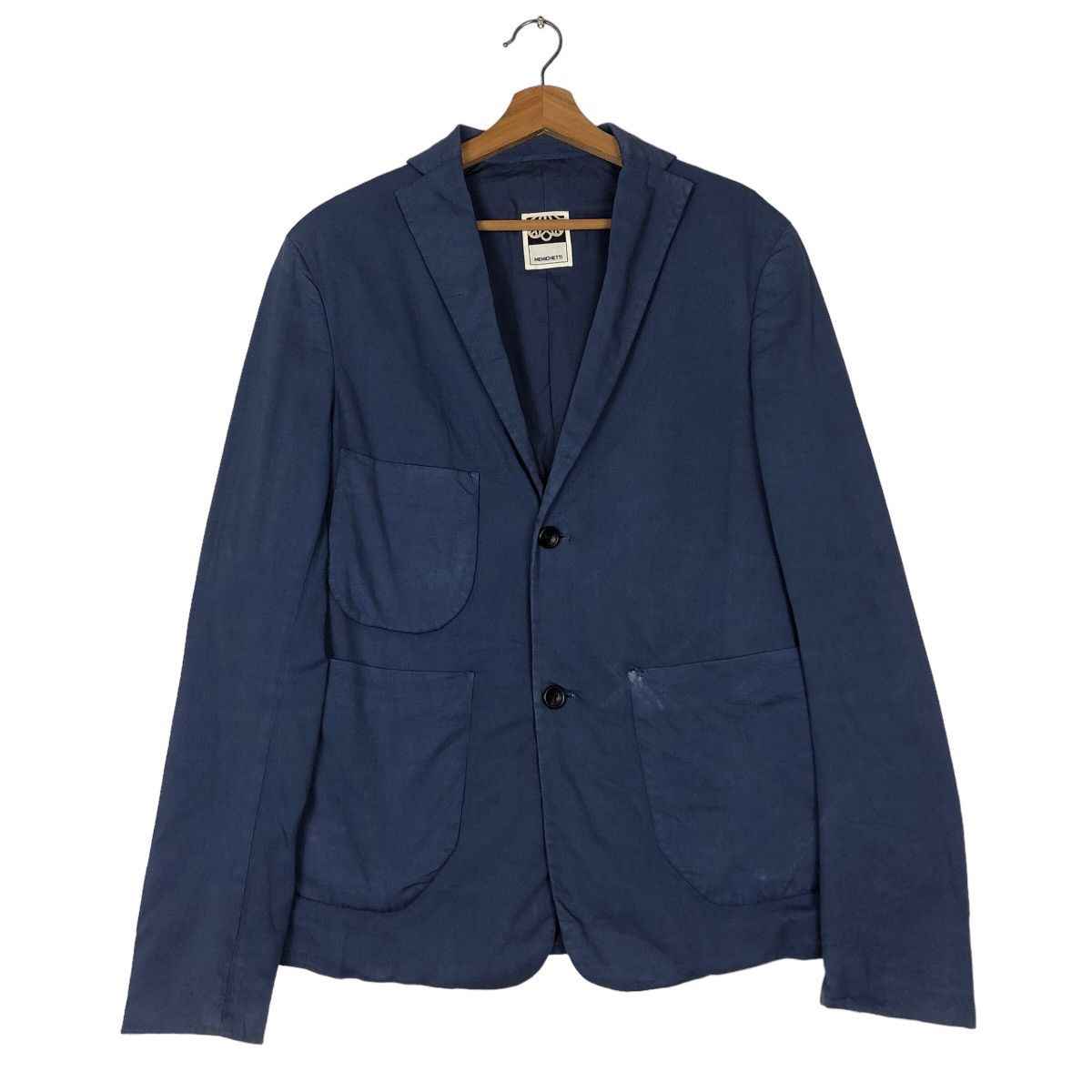 Japanese Brand 🔥Vtg Chore Jacket Double Breast Coats Menichetti Italy Size US M / EU 48-50 / 2 - 1 Thumbnail
