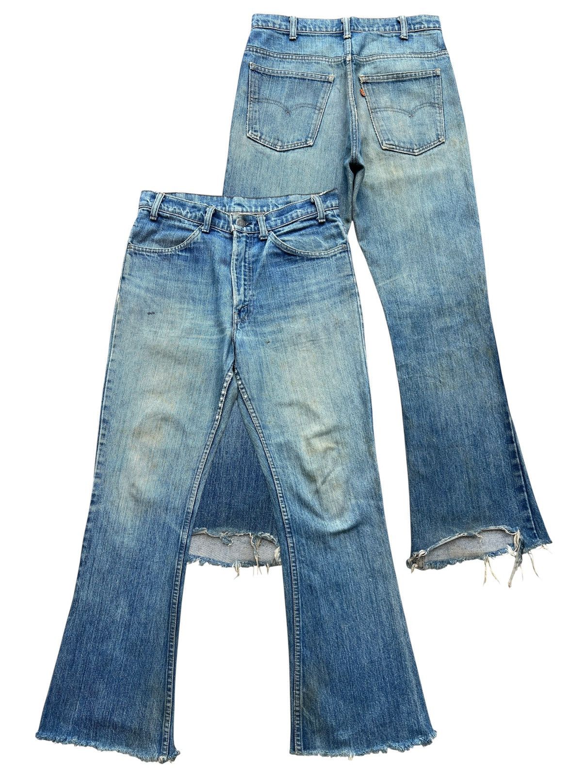 Levi's Vintage 70s Levi’s 646 Orange Bootcut Distressed Denim Jeans Size US 32 / EU 48 - 1 Thumbnail