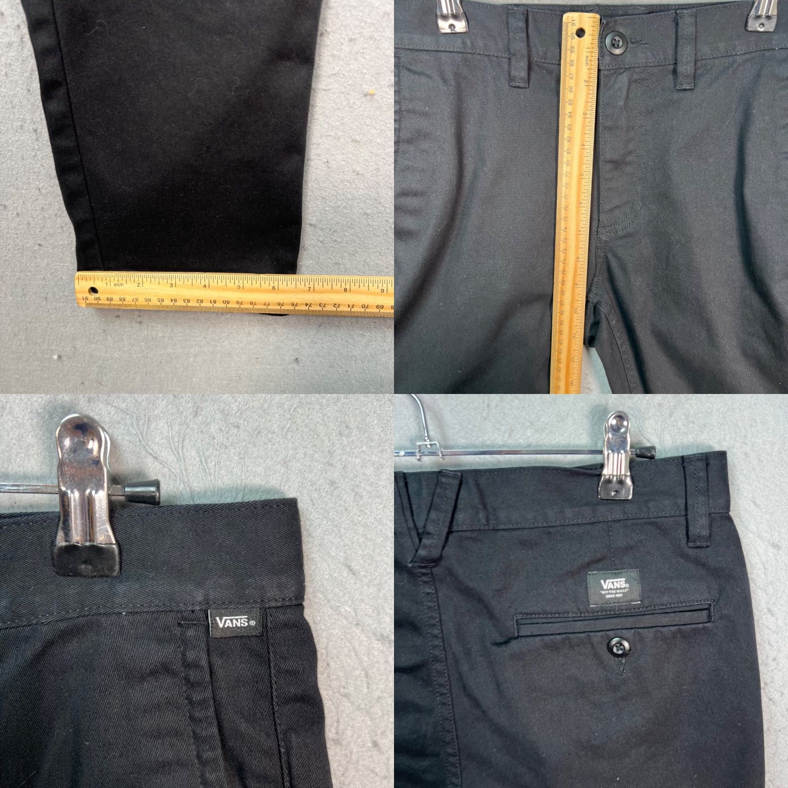 Vans Vans Slim Fit Black Chino Pants Mens Size 29 Slim Straight 5-Pocket Logo Regular Size US 29 - 8 Thumbnail