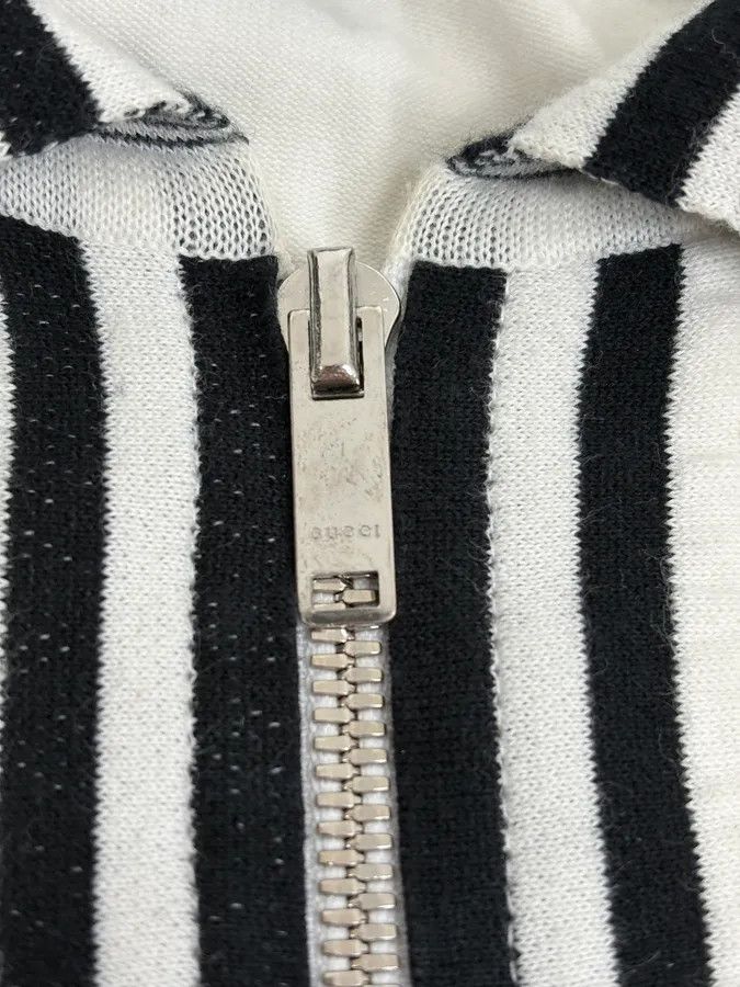 Gucci 2000s Gucci Black & White Signature Cardigan Zip-up Sweater Size US S / EU 44-46 / 1 - 9 Thumbnail