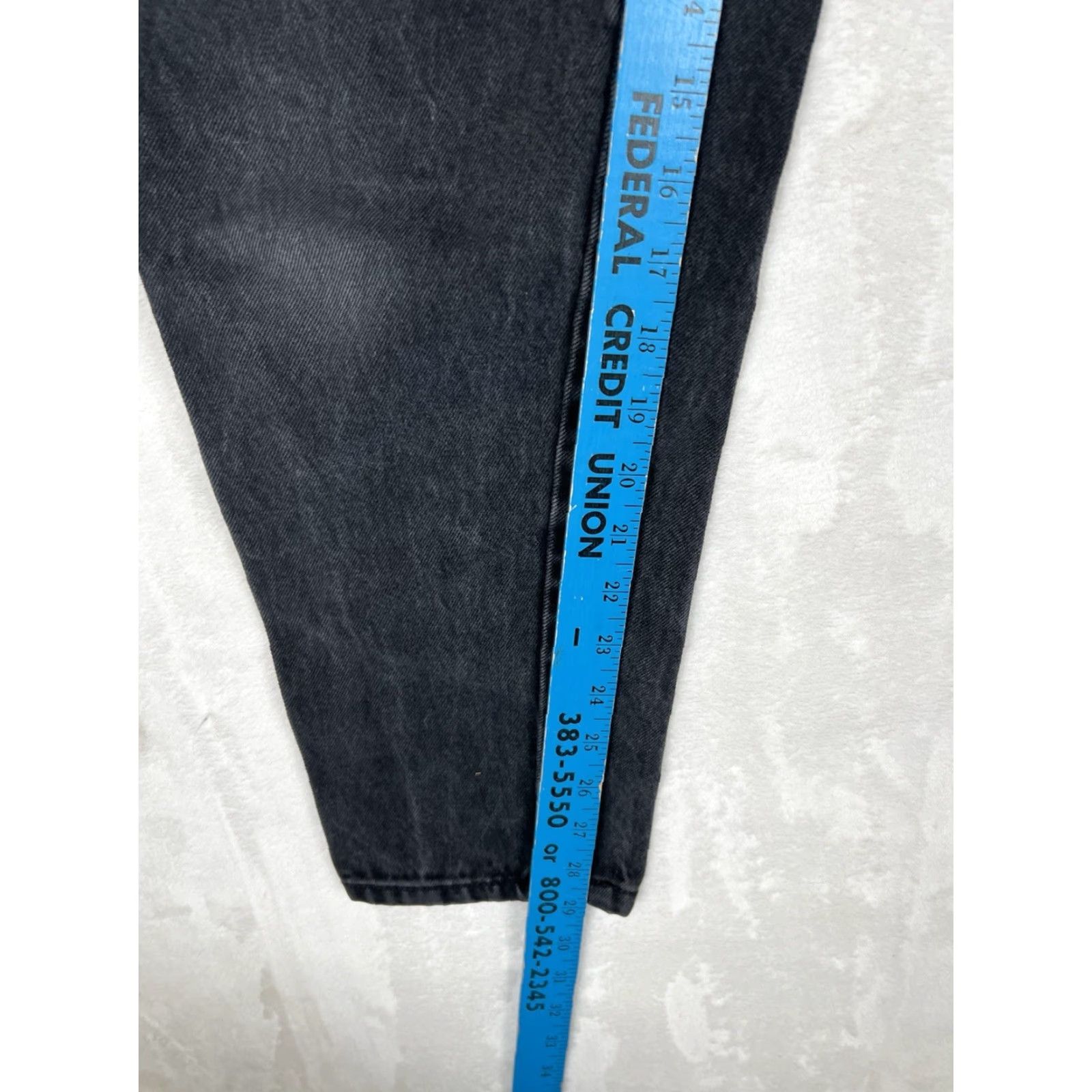 Anchor Blue VINTAGE Anchor Blue Black Denim Jeans Women’s Size 9 Mom High Waisted Tapered 90s Grunge USA Mens? Girls? Wait. Size 30" / US 8 / IT 44 - 5 Thumbnail
