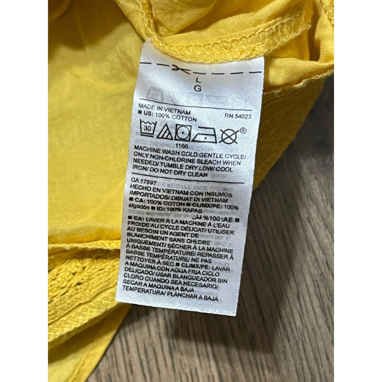 Old Navy Old Navy Tank Top Womens Large Yellow Ruffled Sleeve Tank Shirt Size L / US 10 / IT 46 - 6 Thumbnail