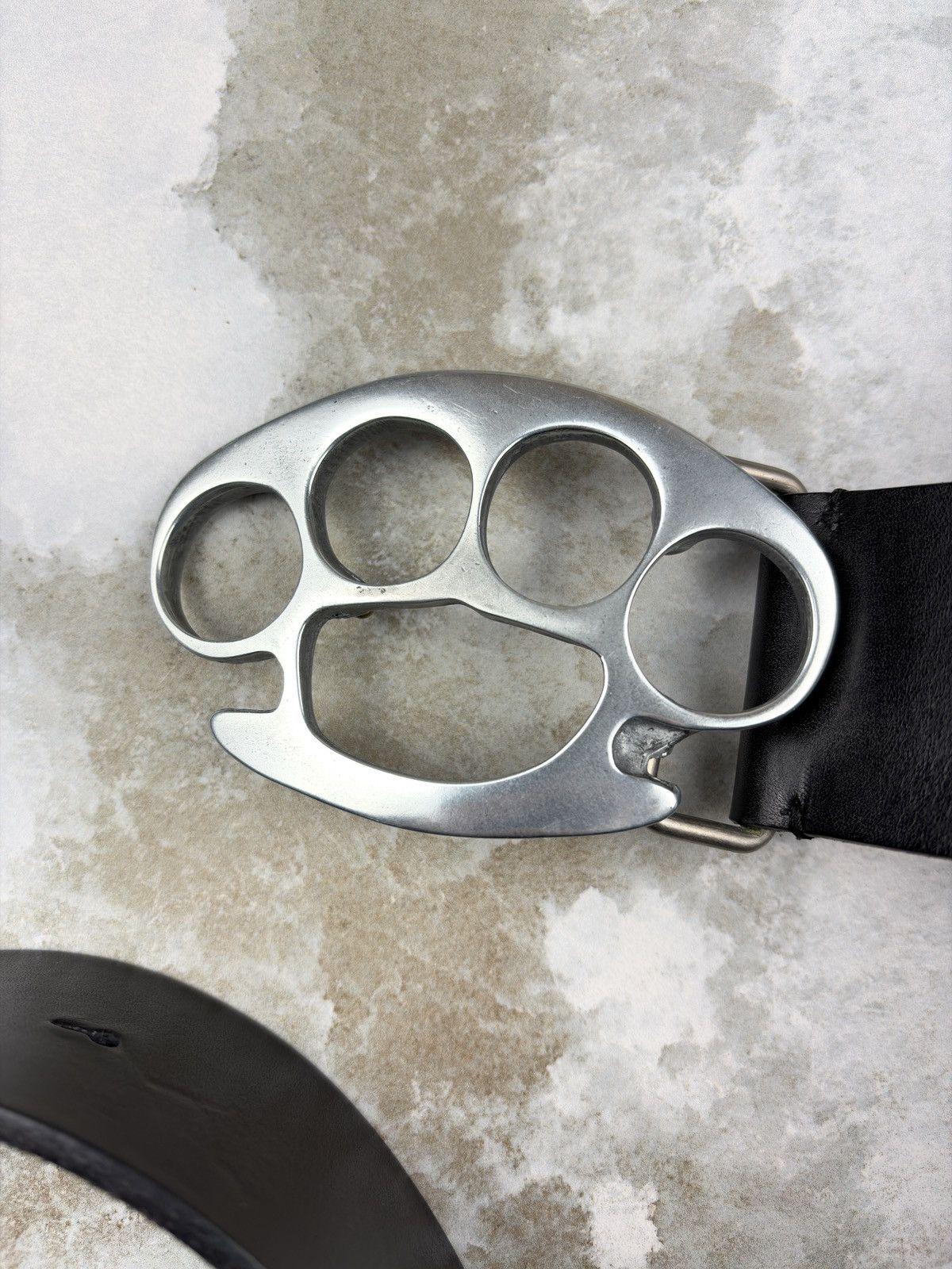 Maison Margiela AW07 Maison Margiela Brass Knuckle Duster Leather Belt Size ONE SIZE - 5 Thumbnail