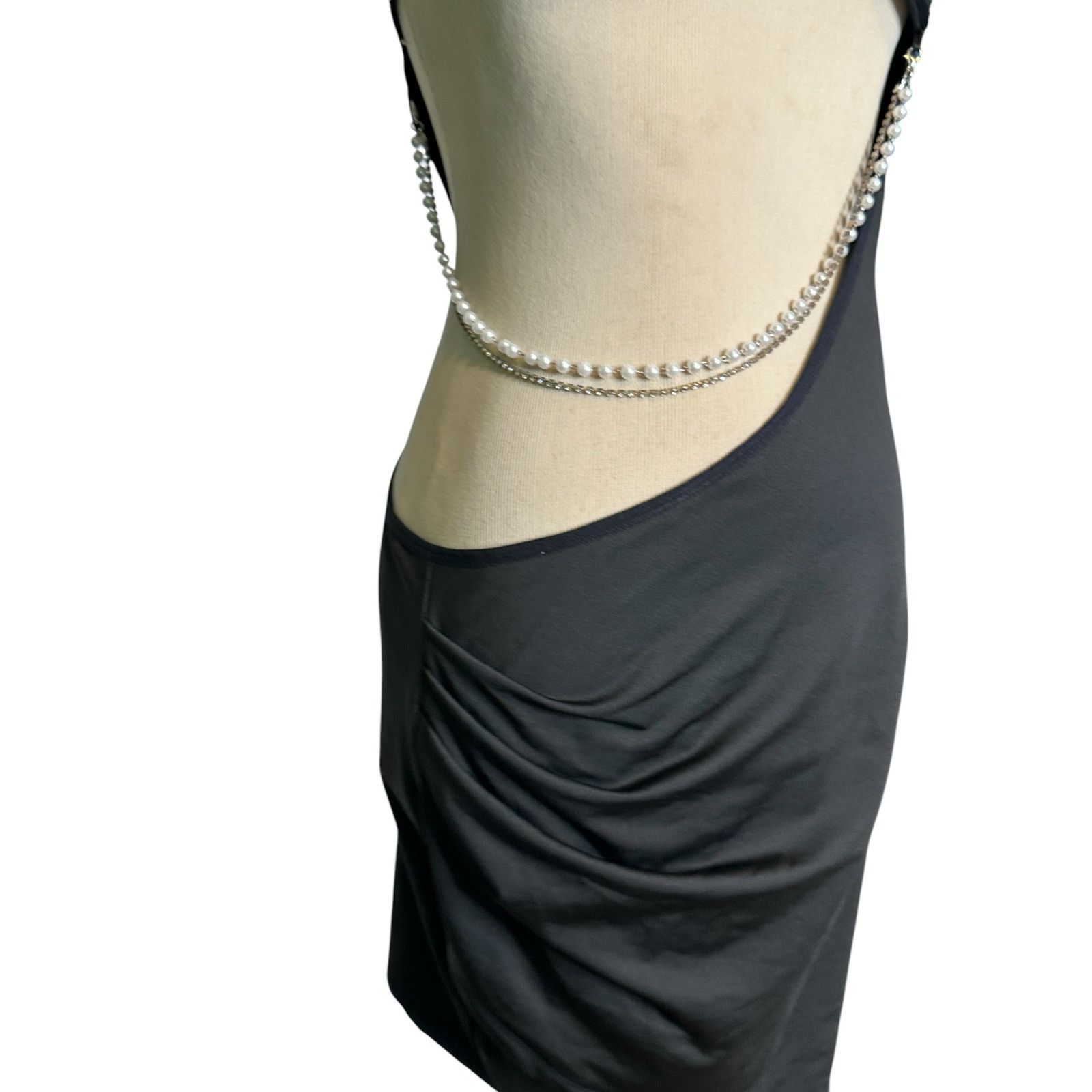 Shein SHEIN ICON Chain Detail Cut Out Waist Bodycon Dress Size 4 Size S / US 4 / IT 40 - 14 Thumbnail
