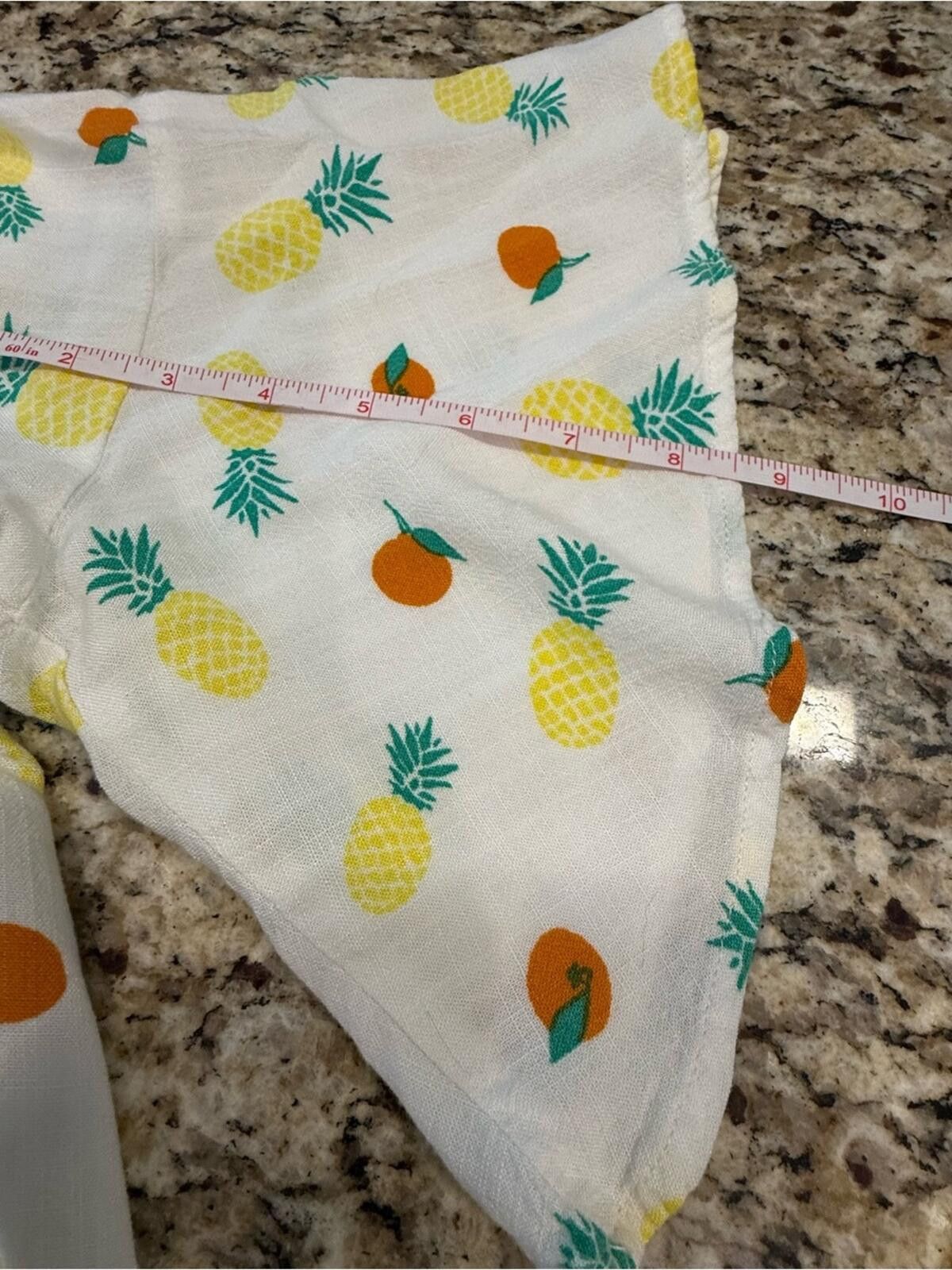 Luchiano Visconti Lush crop top pineapple orange novelty print wide sleeves M Size M / US 6-8 / IT 42-44 - 10 Thumbnail