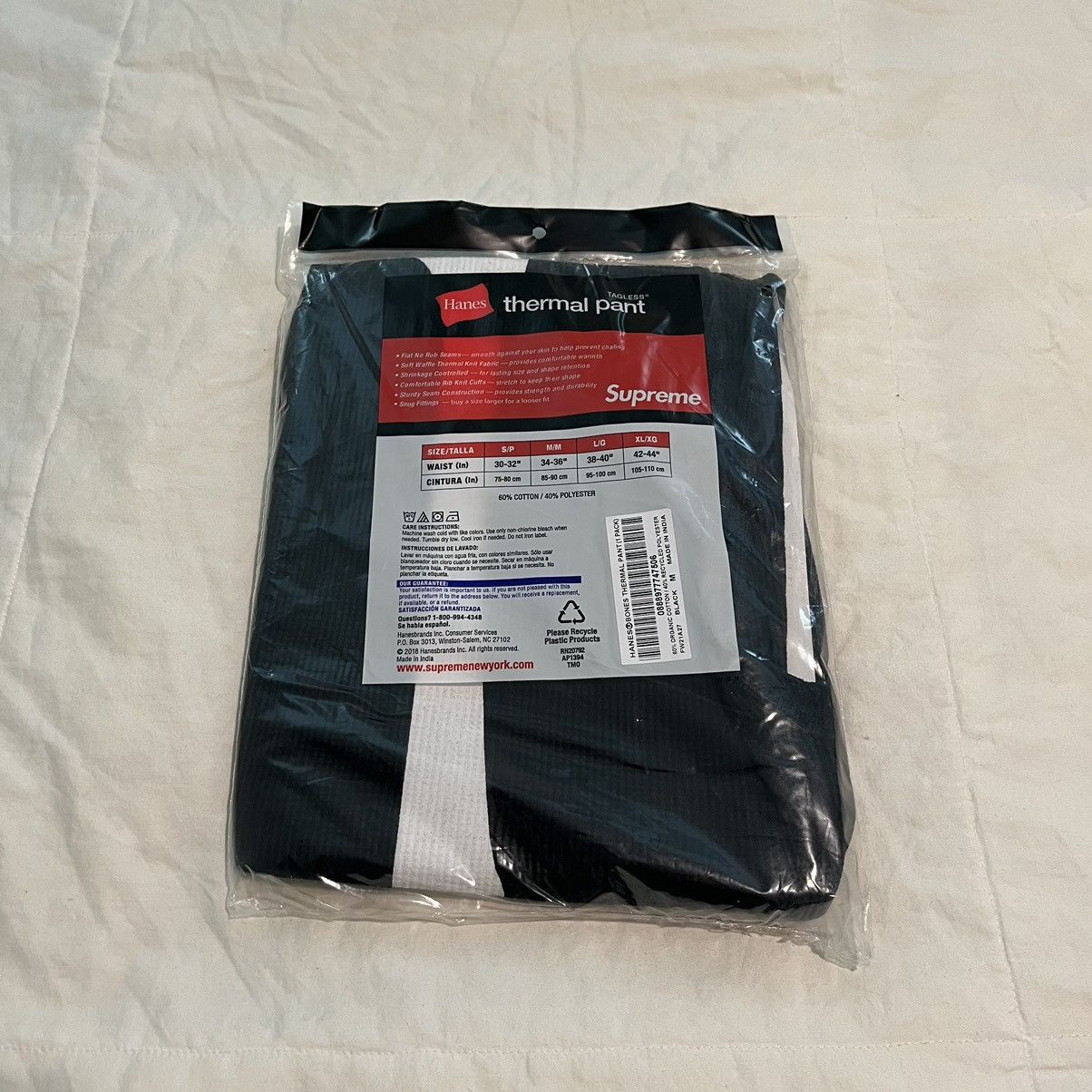 Hanes × Supreme Supreme x Hanes Bones Thermal Pants Size US 30 / EU 46 - 2 Thumbnail