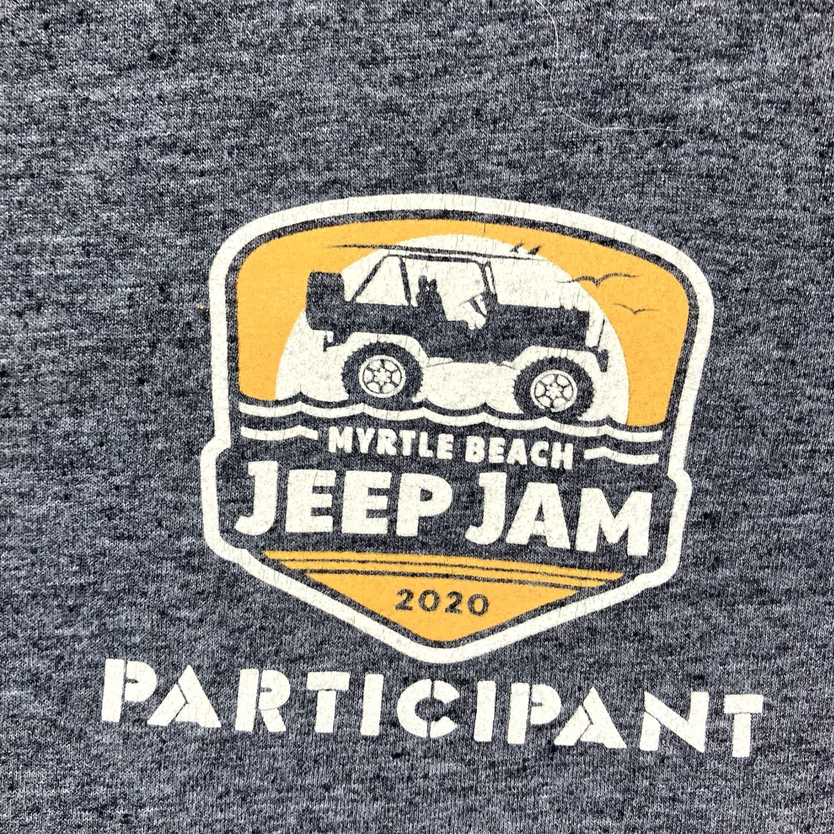 Jeep VINTAGE Jeep T Shirt Mens S Gray Graphic Back Jeep Jam 2020 Limited Edition Beach Cars Mens Size US S / EU 44-46 / 1 - 4 Thumbnail
