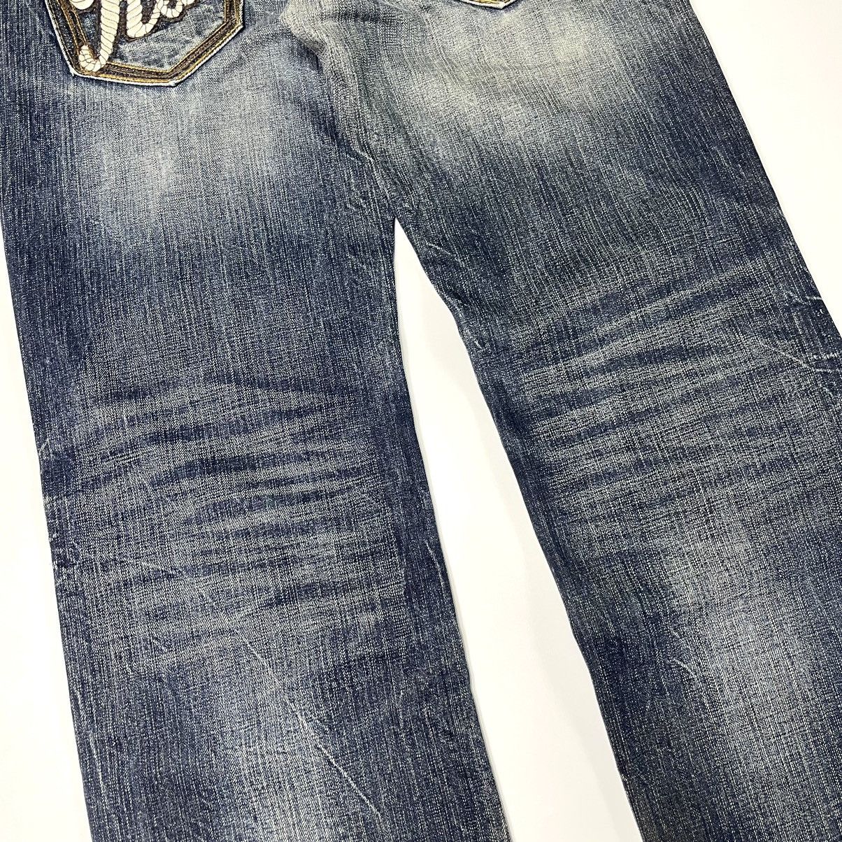 If Six Was Nine Red Pepper Studded Angle Wings Distressed Jeans Size US 32 / EU 48 - 12 Thumbnail