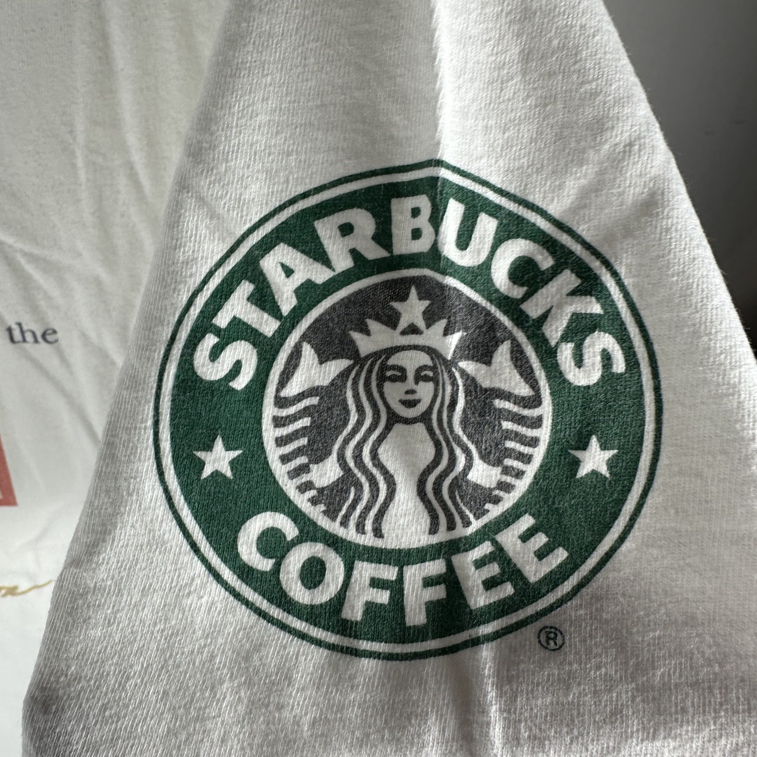 Vintage 90s Please Help the Hungry Starbucks Coffee Charity T-shirt Size US XL / EU 56 / 4 - 4 Thumbnail