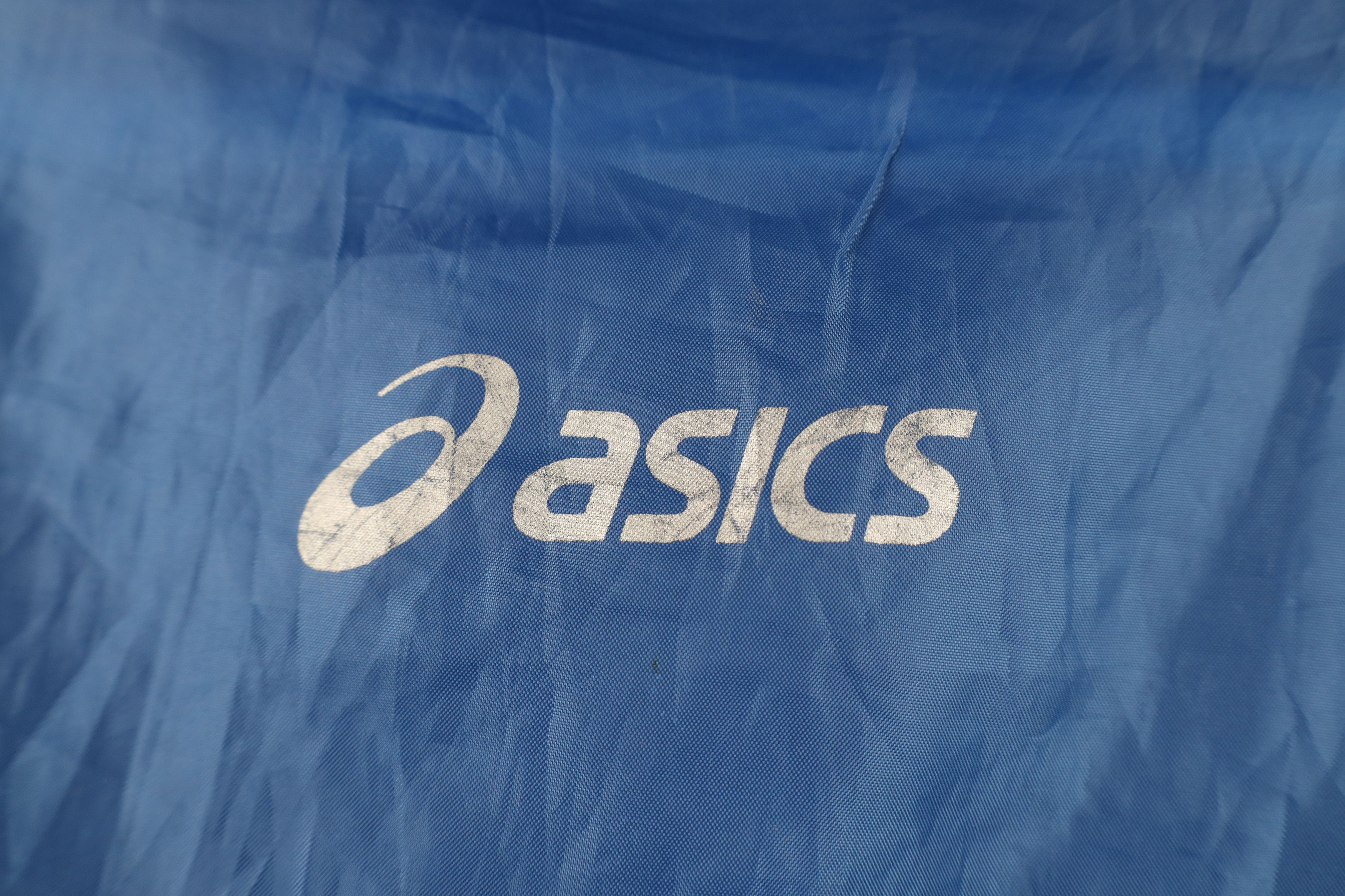 Asics Vintage 90s ASICS Spell Out Hooded Windbreaker Jacket Blue Size XL / US 12-14 / IT 48-50 - 12 Thumbnail