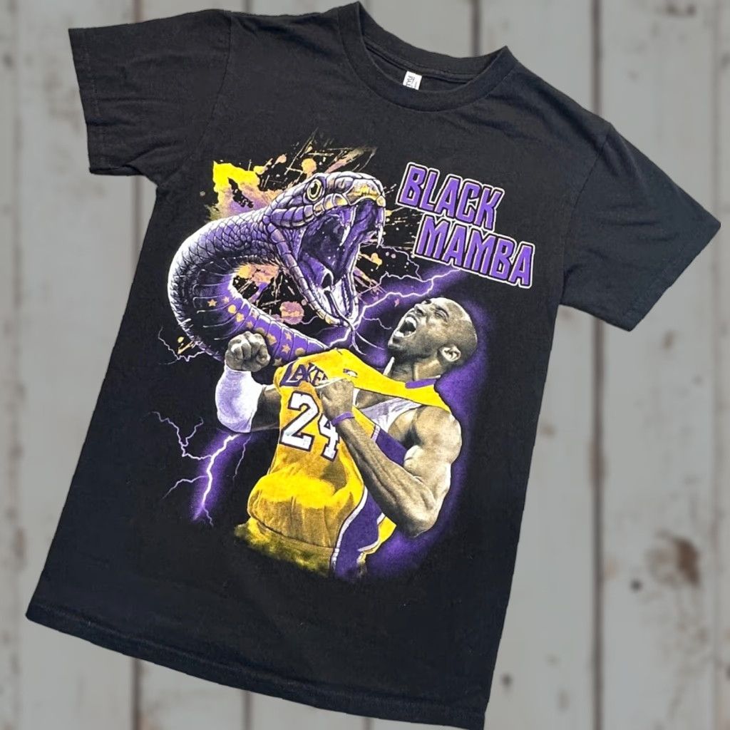 Vintage Kobe Bryant Mens Small Black Mamba Lakers Player Tee Memorial Tee Shirt Size US S / EU 44-46 / 1 - 1 Thumbnail