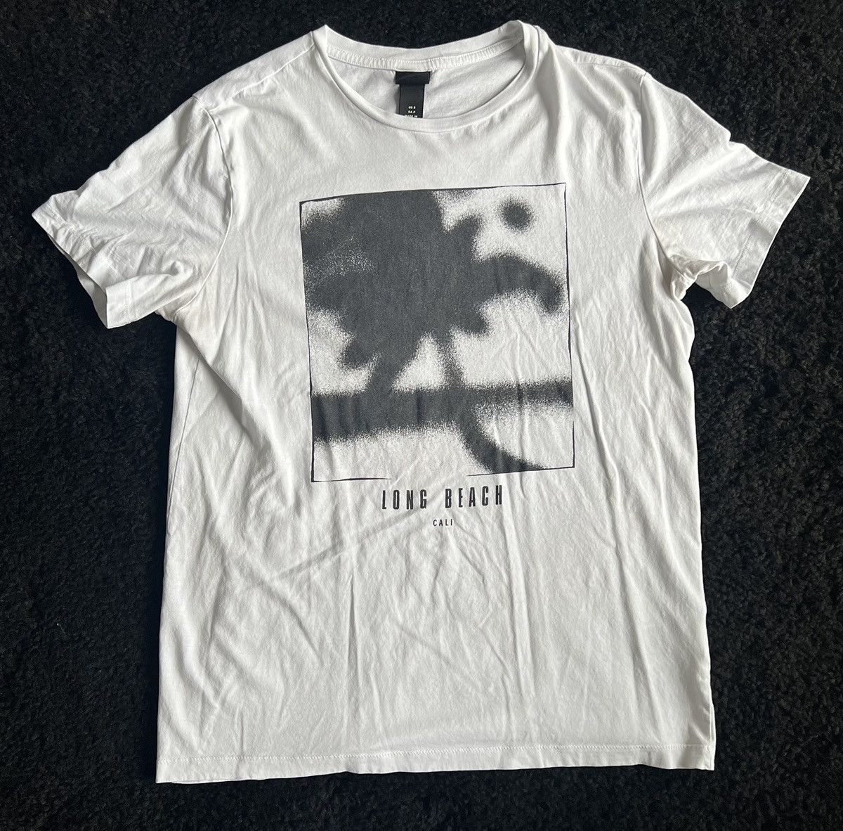Other White T-Shirt with a Blurred Palm Tree Design Men’s Small Size US S / EU 44-46 / 1 - 1 Thumbnail