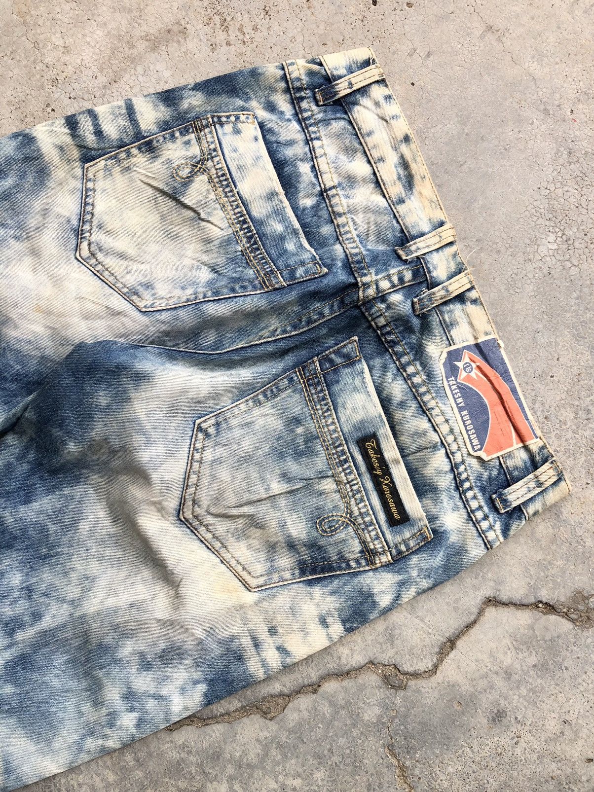 Japanese Brand BLEACHED⚡️⚡️TAKESHY KUROSAWA DISTRESSED DENIM Size US 31 - 9 Thumbnail