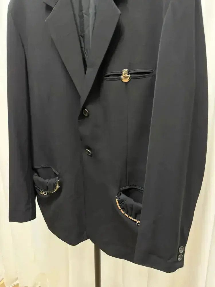 Yohji Yamamoto Yohji Yamamoto Pour Homme 91AW Wool Blazer Jacket-2505 Size US M / EU 48-50 / 2 - 2 Thumbnail