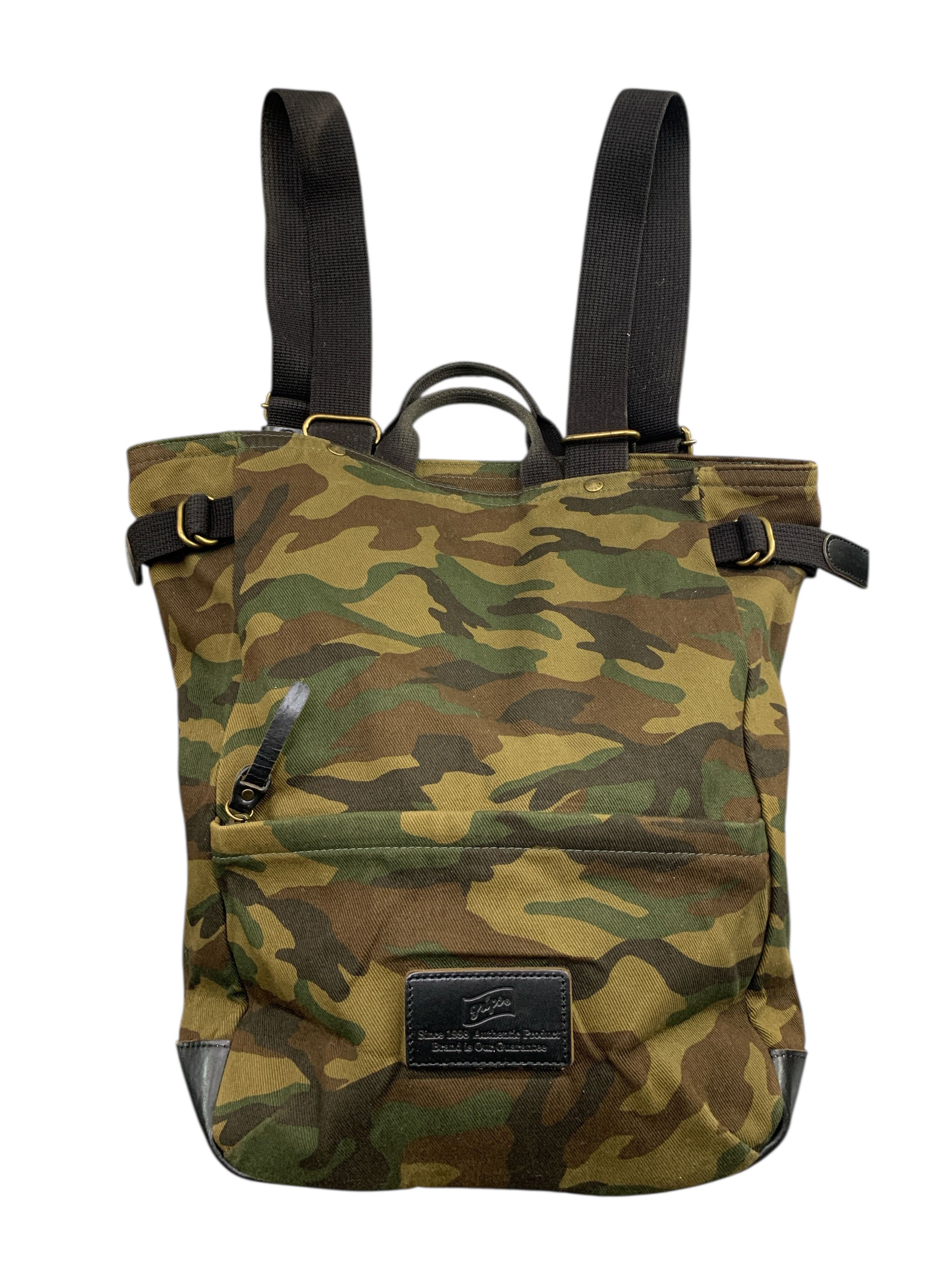 Japanese Brand Grips Camo Backpack Canvas Bag Size ONE SIZE - 1 Thumbnail