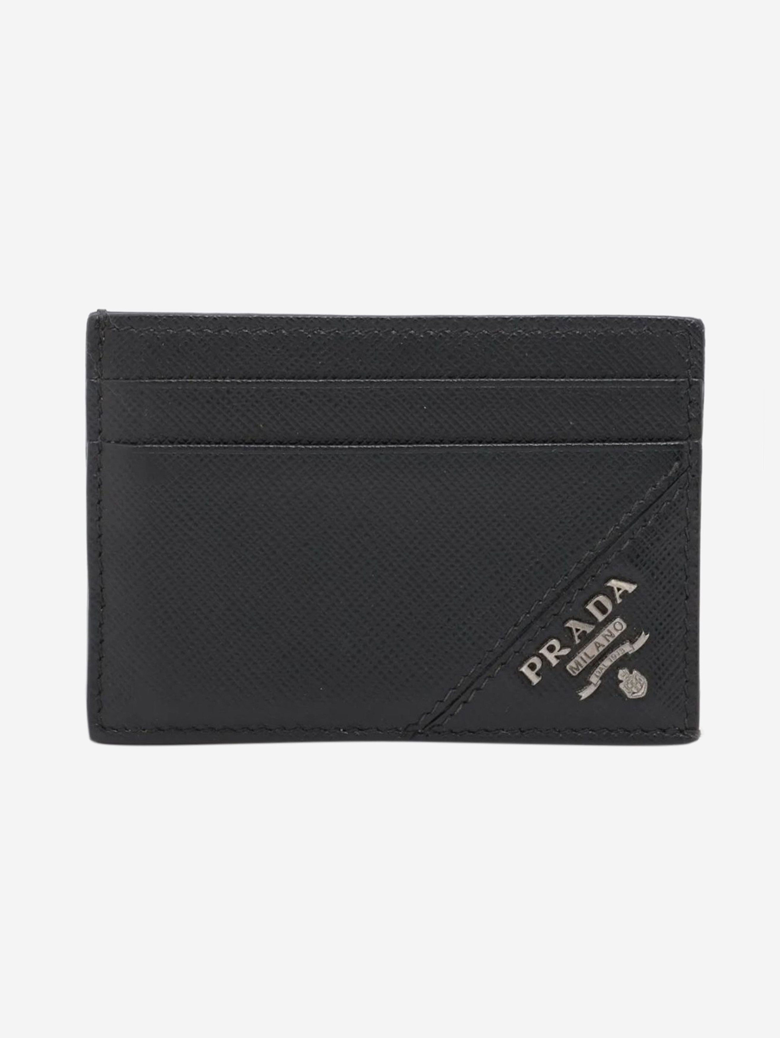 Prada Black Saffiano leather card case Size ONE SIZE - 1 Thumbnail