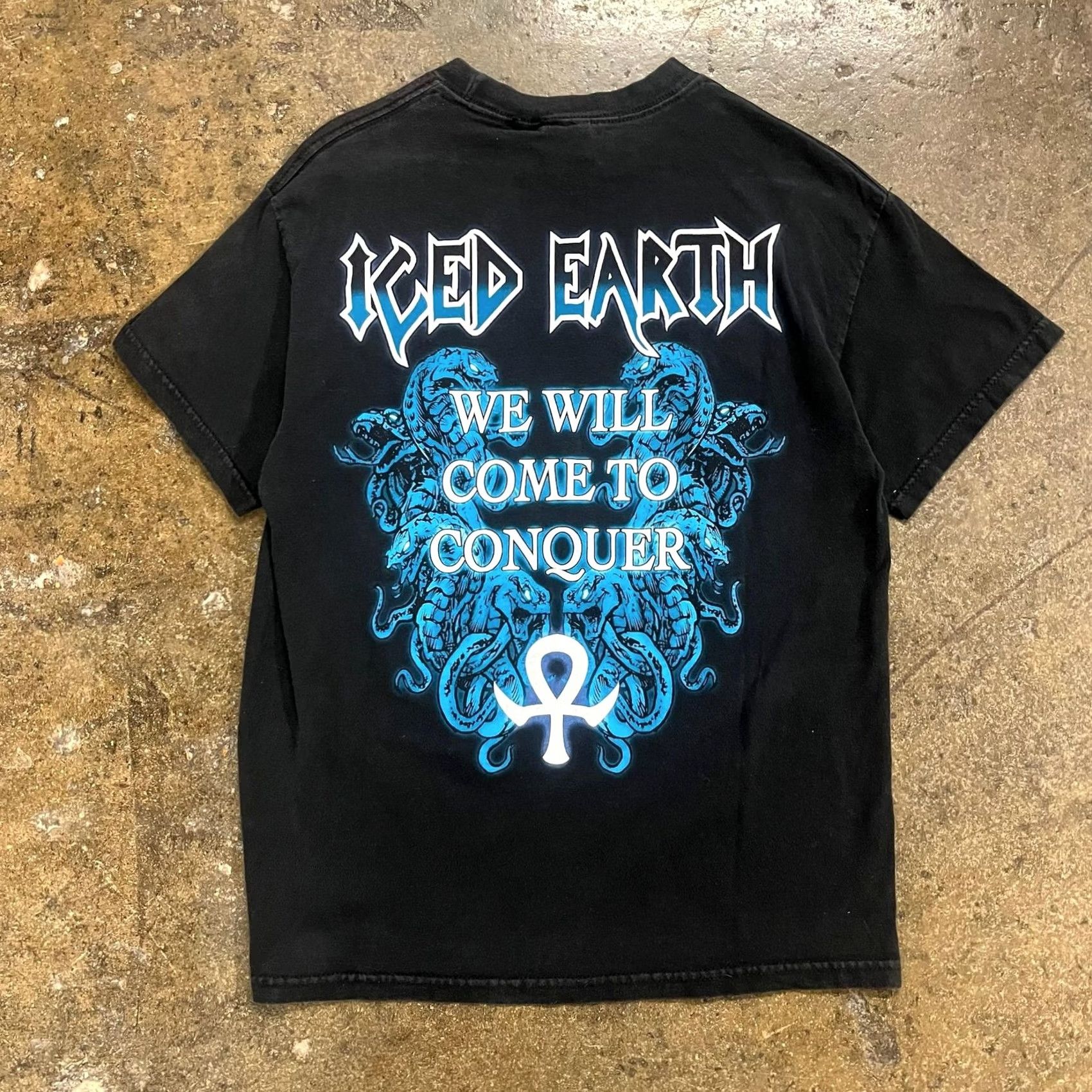 Vintage Y2K Iced Earth Shirt Mens Medium Black We Will Conquer Metal Band Tee Size US M / EU 48-50 / 2 - 6 Thumbnail