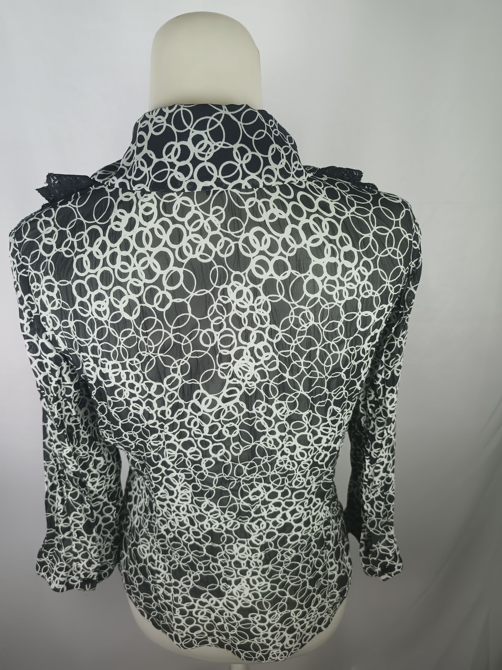 Japanese Brand Daisy Rennes Ruffle V-Neck Top Blouse Womens Long Sleeve Size M / US 6-8 / IT 42-44 - 11 Thumbnail