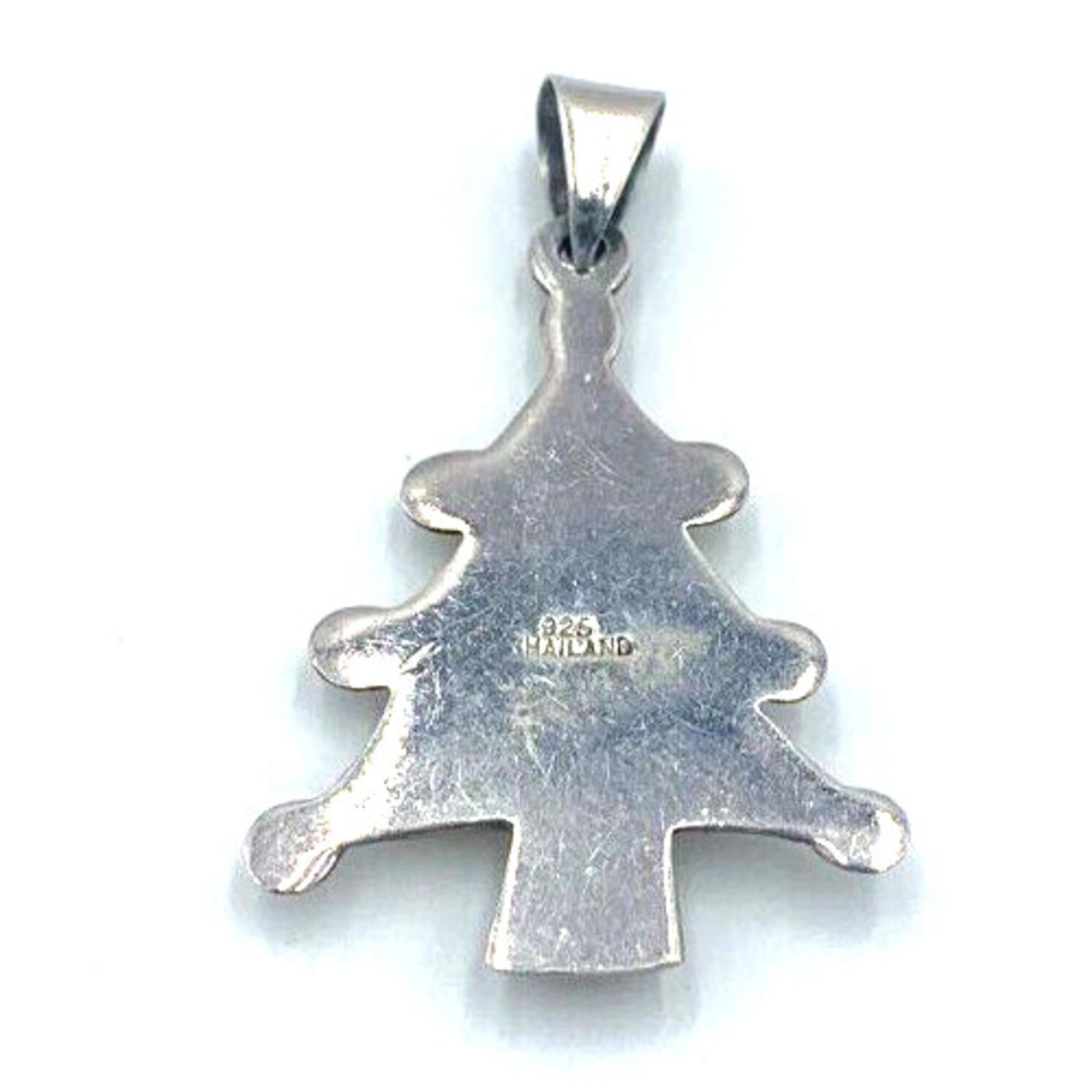 Other Stamped 925 Thailand Sterling Silver Christmas Tree Pendant Size ONE SIZE - 4 Thumbnail