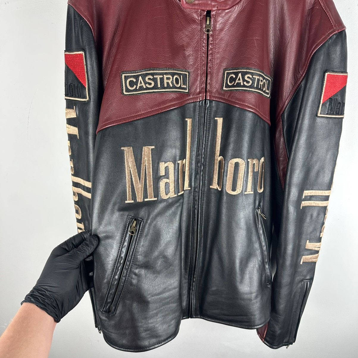 Marlboro Vintage Rare Marlboro Racing Leather Jacket Brando Size US XXL / EU 58 / 5 - 13 Thumbnail