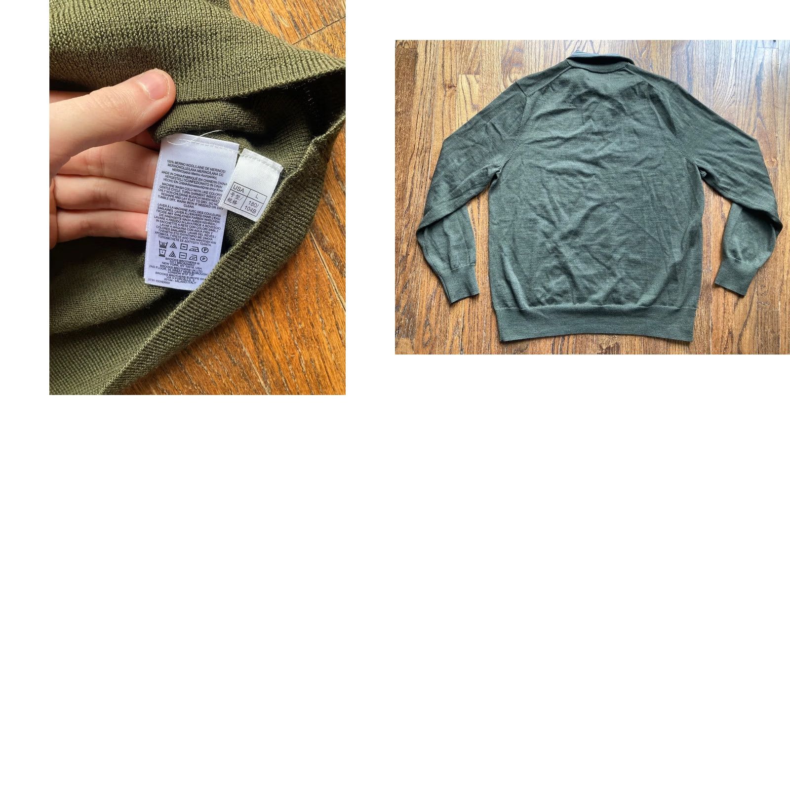 Brooks Brothers Brooks Brothers Sweater Shirt Mens Size L Wool Green 1/4 Zip Mock Neck Knitted Knit Zipper Regular Fit Classic Italian Nature Outdoor Preppy Pullover Size US L / EU 52-54 / 3 - 8 Thumbnail