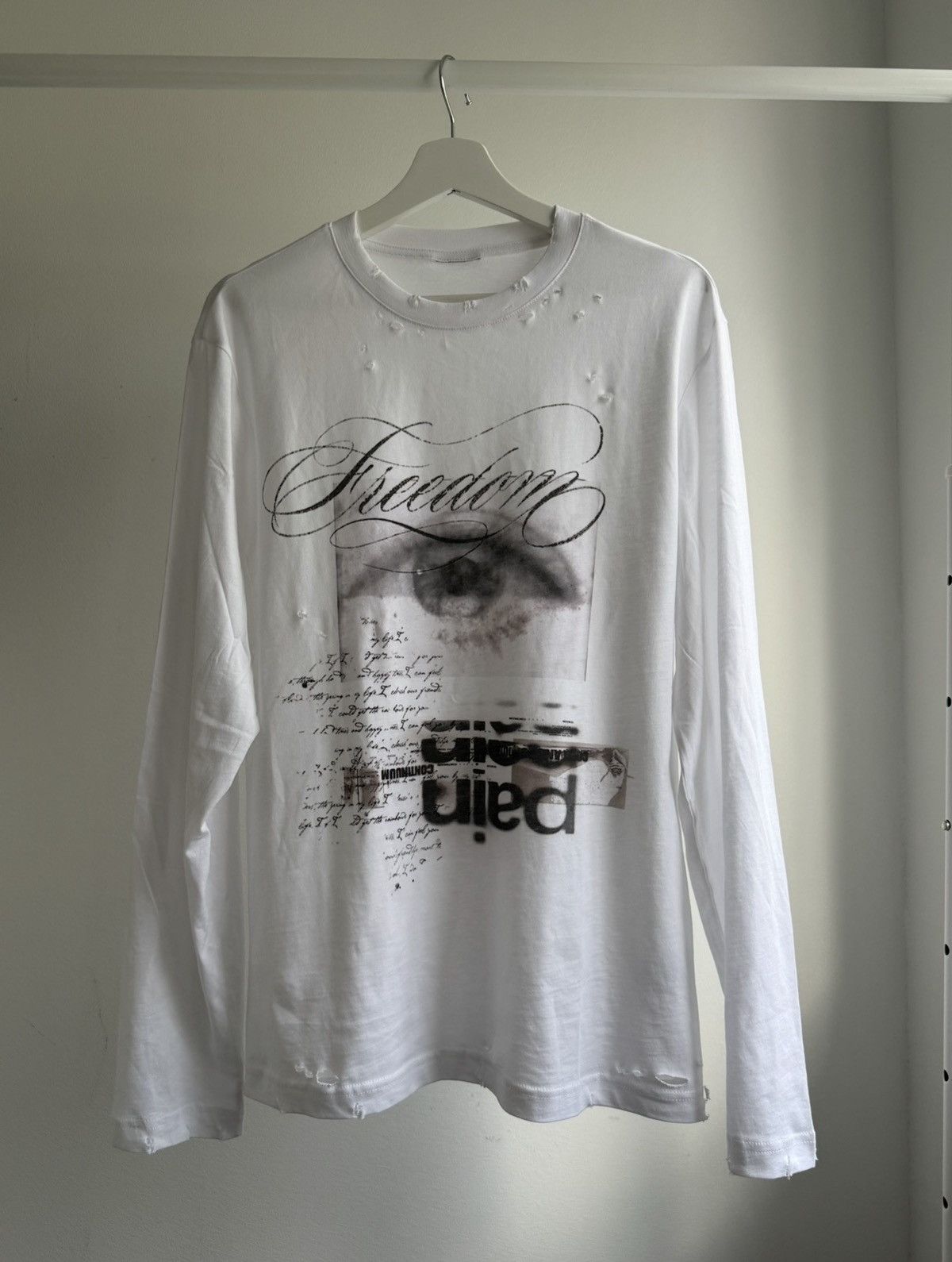 Vision Streetwear white opium baggy longsleeve distressed archive streetwear Size US M / EU 48-50 / 2 - 2 Thumbnail