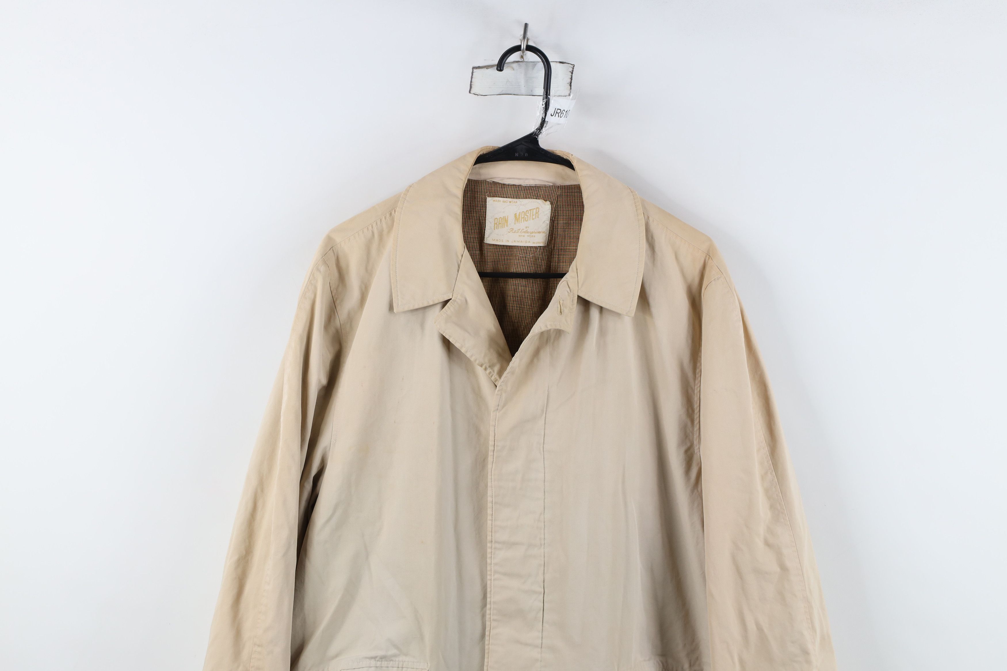 Vintage Vintage 60s 70s Streetwear Trench Coat Rain Jacket Beige Tan Size US L / EU 52-54 / 3 - 2 Thumbnail