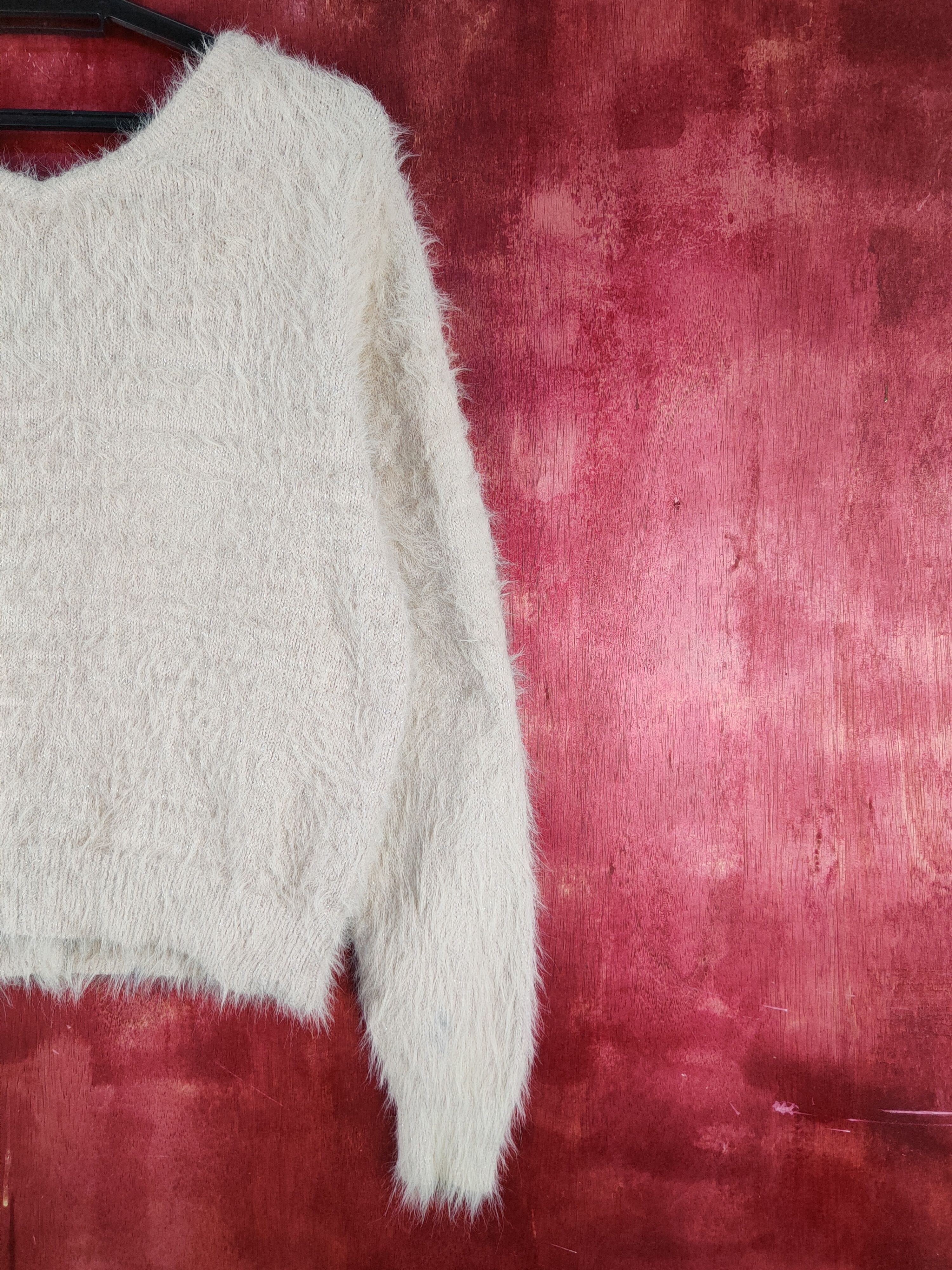 Homespun Knitwear × Japanese Brand DL HK Works London Pink Fur Mohair Knitwear Cardigan #S2098 Size L / US 10 / IT 46 - 9 Thumbnail