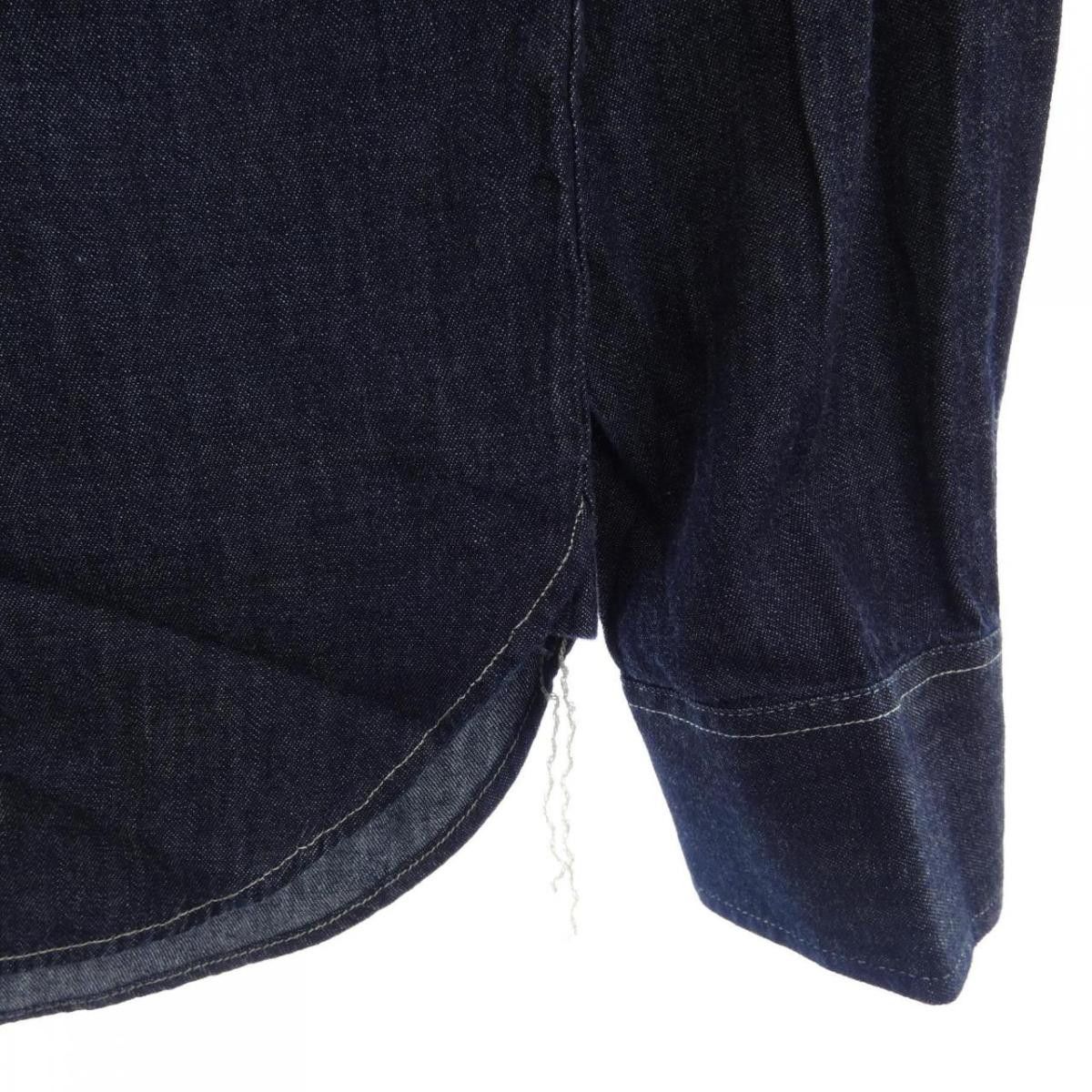 Pherrow's Shirt Cotton Button Up Plain Long Sleeve Navy Size US L / EU 52-54 / 3 - 4 Thumbnail