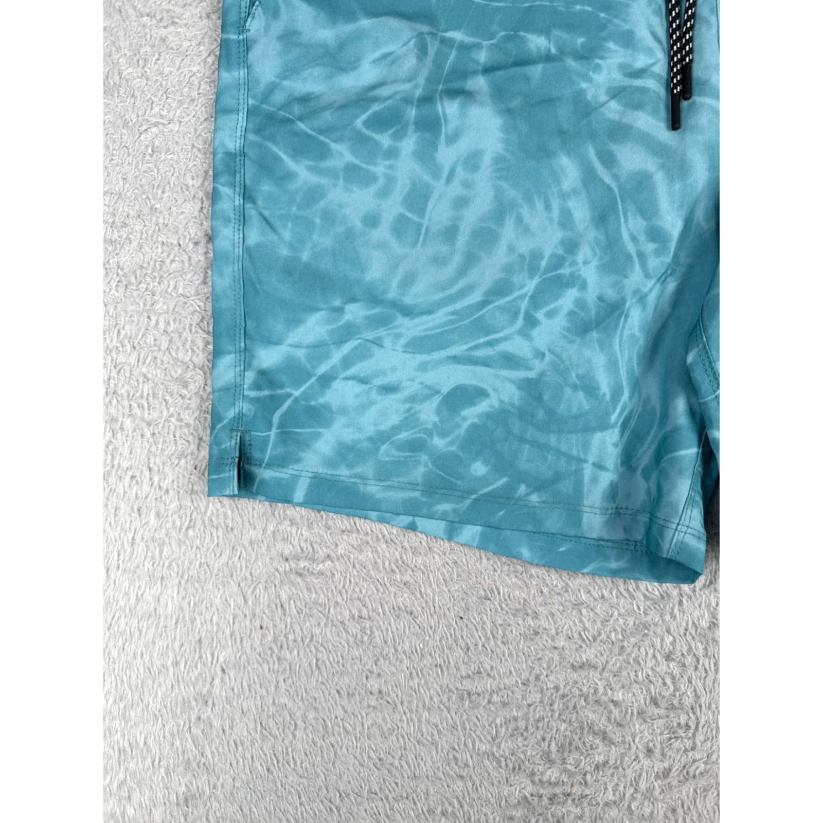 Hurley Hurley Swim Trunks Mens XL Blue Water Pattern Lined Elastic Waist Board Shorts Size US 36 / EU 52 - 3 Thumbnail