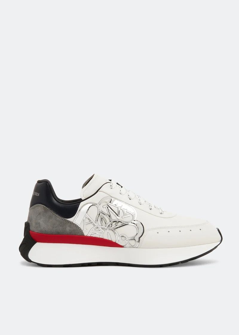 Alexander McQueen o1w1db10725 Sprint Runner in White/Multicolor Size US 8 / EU 41 - 1 Thumbnail