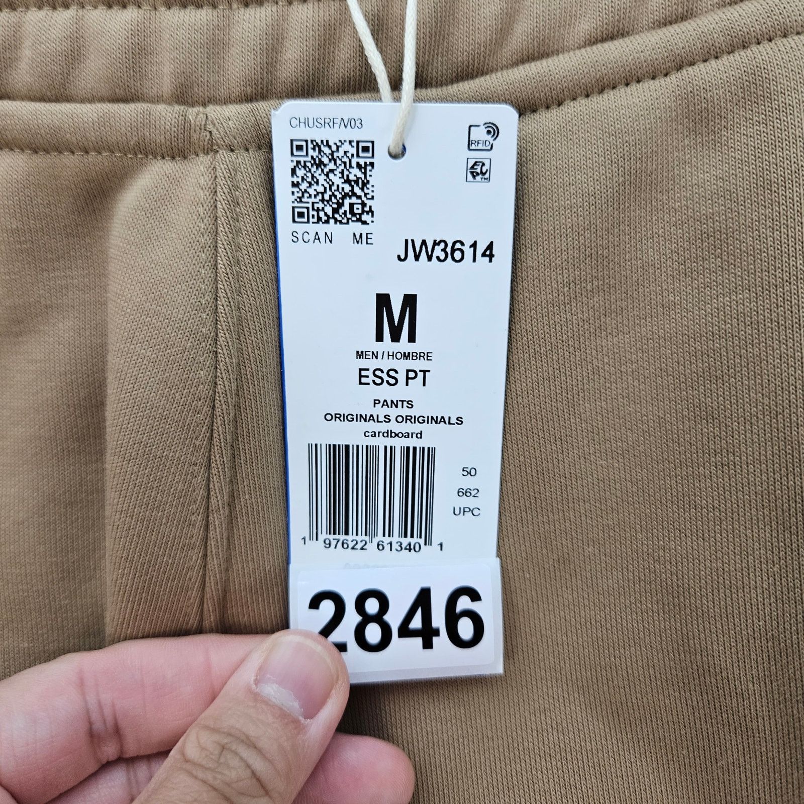 Adidas ADIDAS ORIGINALS MEN'S MEDIUM KHAKI SWEATPANTS JW3614 NWT Size US 32 / EU 48 - 5 Thumbnail