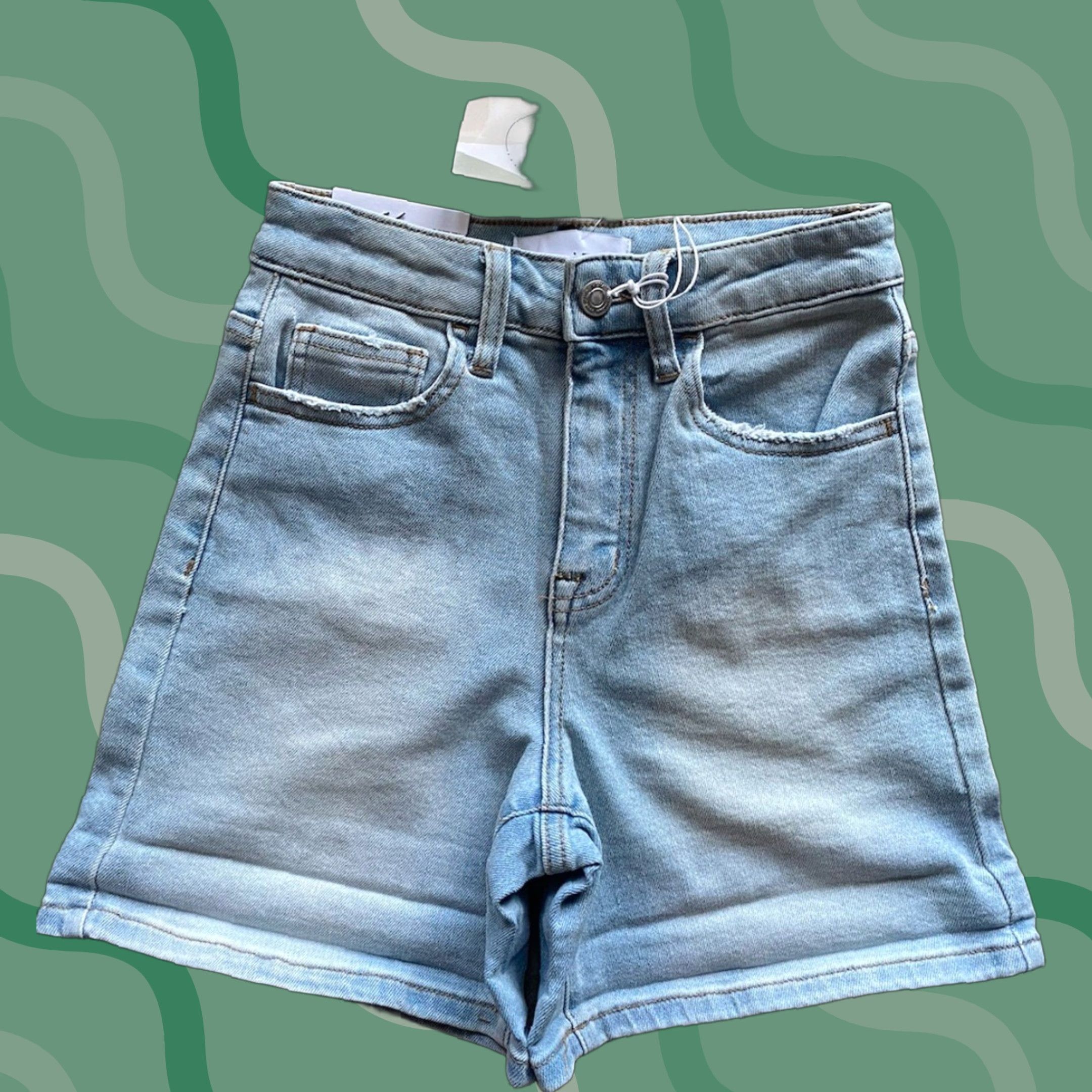 Denime Vervet Cortney Stretch Mom Shorts Denim Blue Women’s XS Size 26" / US 2 / IT 38 - 1 Thumbnail