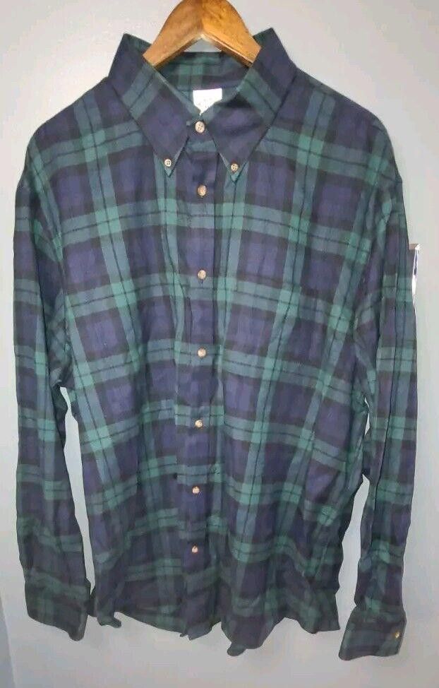 Brooks Brothers Brooks Brothers Regent Fit Men's XXL Navy Green Plaid Size US XXL / EU 58 / 5 - 1 Thumbnail