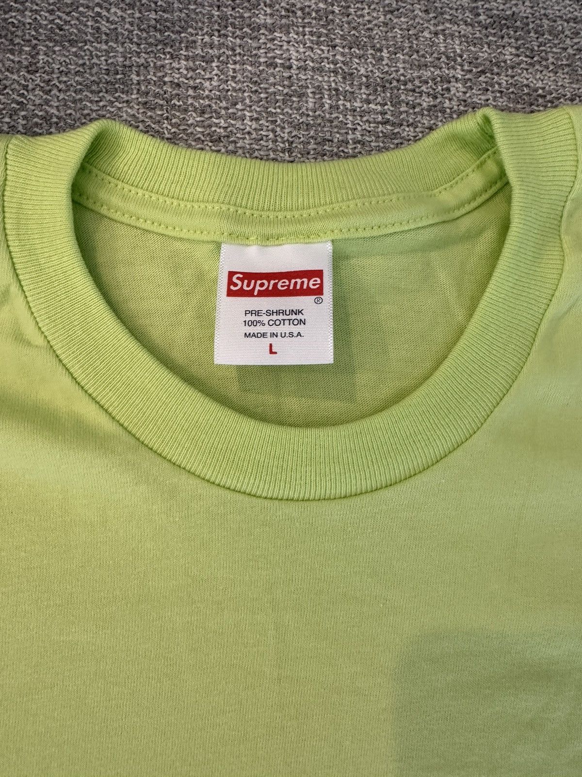 Supreme Supreme Blank T-shirt Long Sleeve Neon Yellow Size US L / EU 52-54 / 3 - 2 Thumbnail