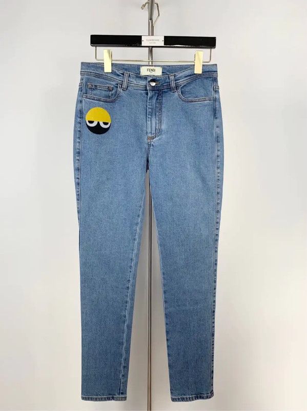 Fendi Fendi Blue Denim Casual Pants for Women 0089 Size 42" / US 20 - 1 Thumbnail
