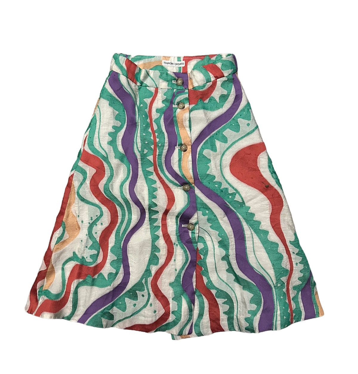 Tsumori Chisato Tsumori Chisato multicolor pucci button up skirt Size 24" / US 00 / IT 34 - 1 Thumbnail