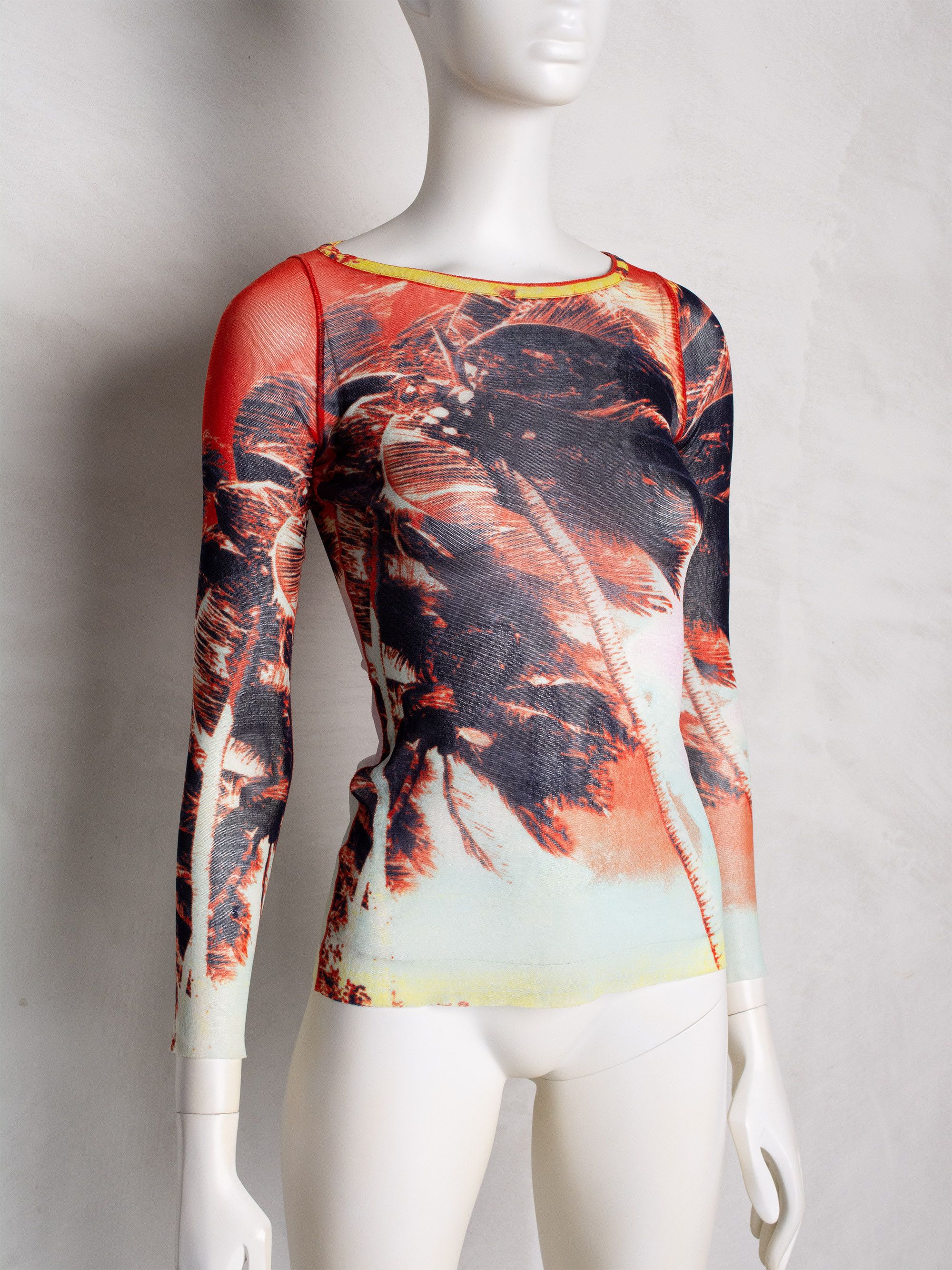 Jean Paul Gaultier vintage Jean Paul Gaultier Soleil palm trees mesh top Size M / US 6-8 / IT 42-44 - 4 Thumbnail