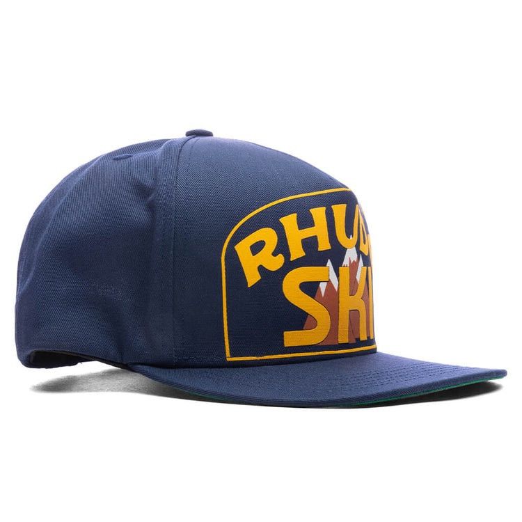 Rhude RHUDE SKI STRUCTURE HAT NAVY BLUE Snapback Cap O/S Size ONE SIZE - 3 Thumbnail
