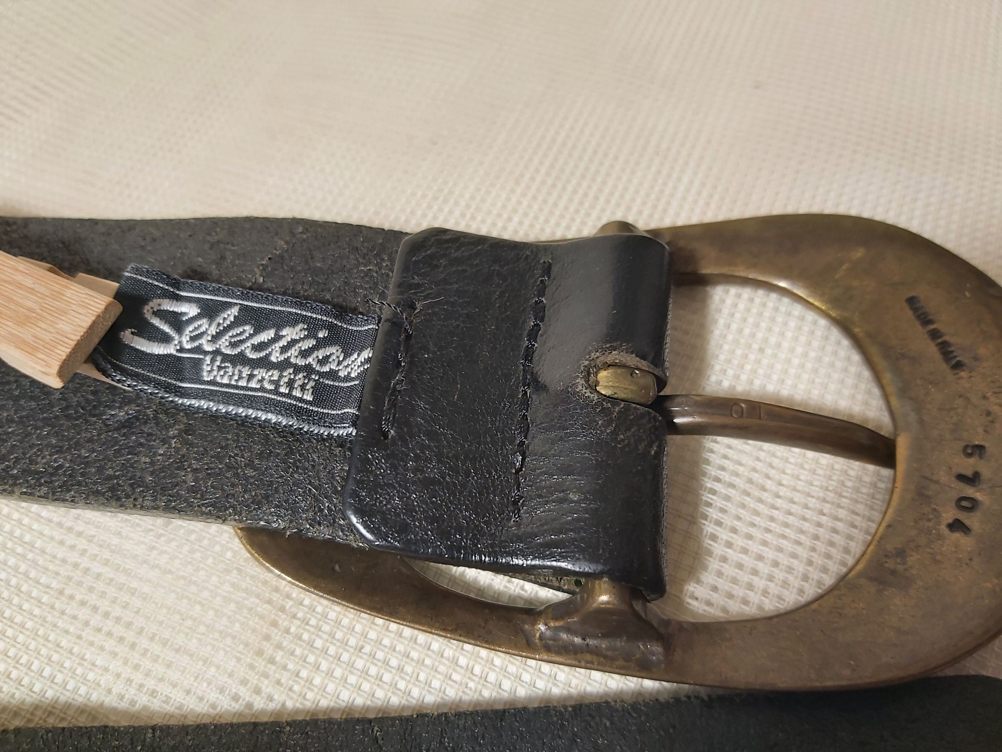 Vintage Vanzetti black braided belt. Vintage genuine leather belt Size ONE SIZE - 4 Thumbnail
