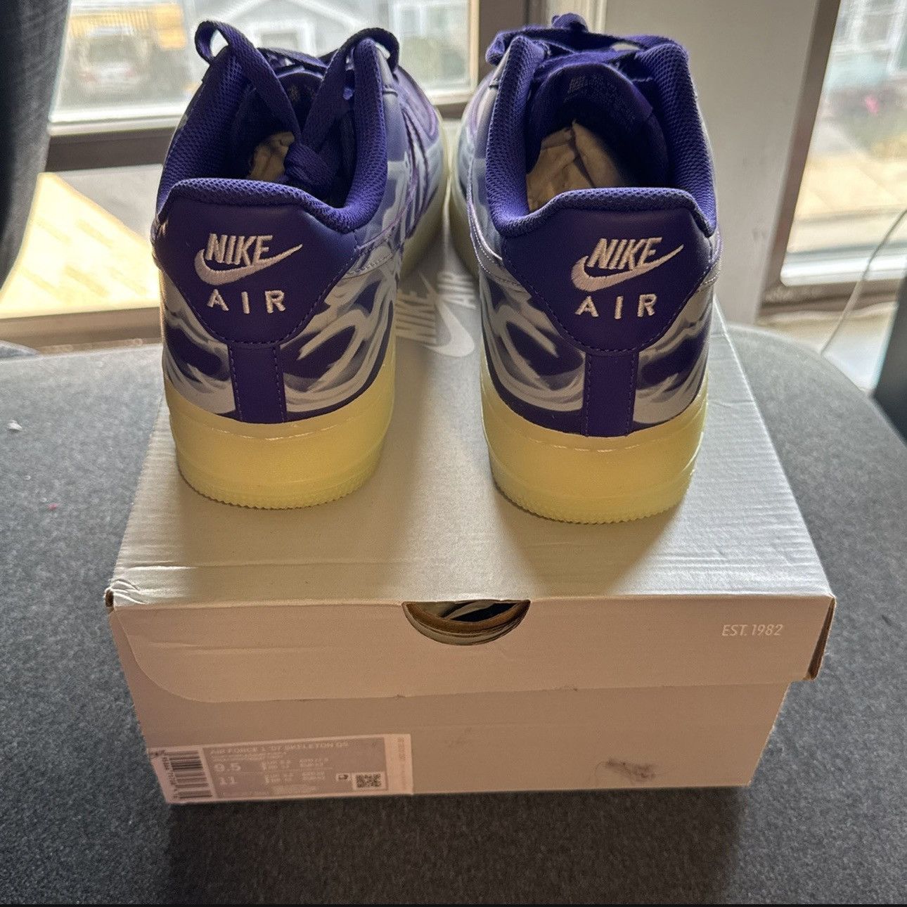 Nike Nike Air Force 1 Low Purple Skeleton Size US 9.5 / EU 42-43 - 4 Thumbnail