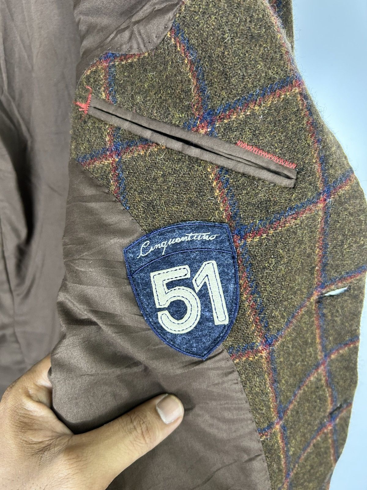 Designer 🔥51 CINQUANTUNO Italian Wool Luxury Flannel Sport Coat Size US M / EU 48-50 / 2 - 13 Thumbnail