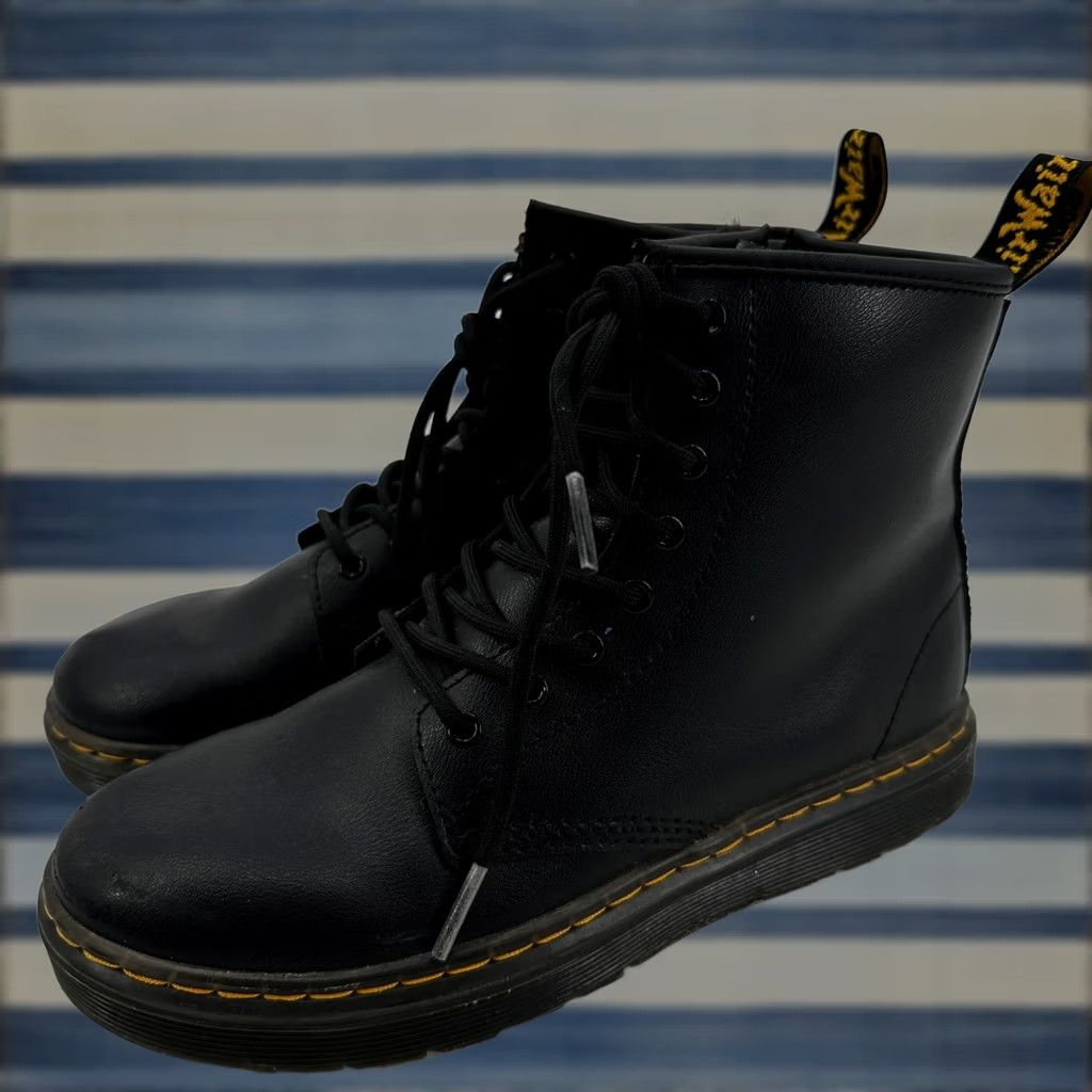 Dr. Martens VINTAGE Dr. Martens Newton Black Leather Side Zip Combat Boots Men 4 Women 5 Moto Grunge Size US 5 / IT 35 - 1 Thumbnail
