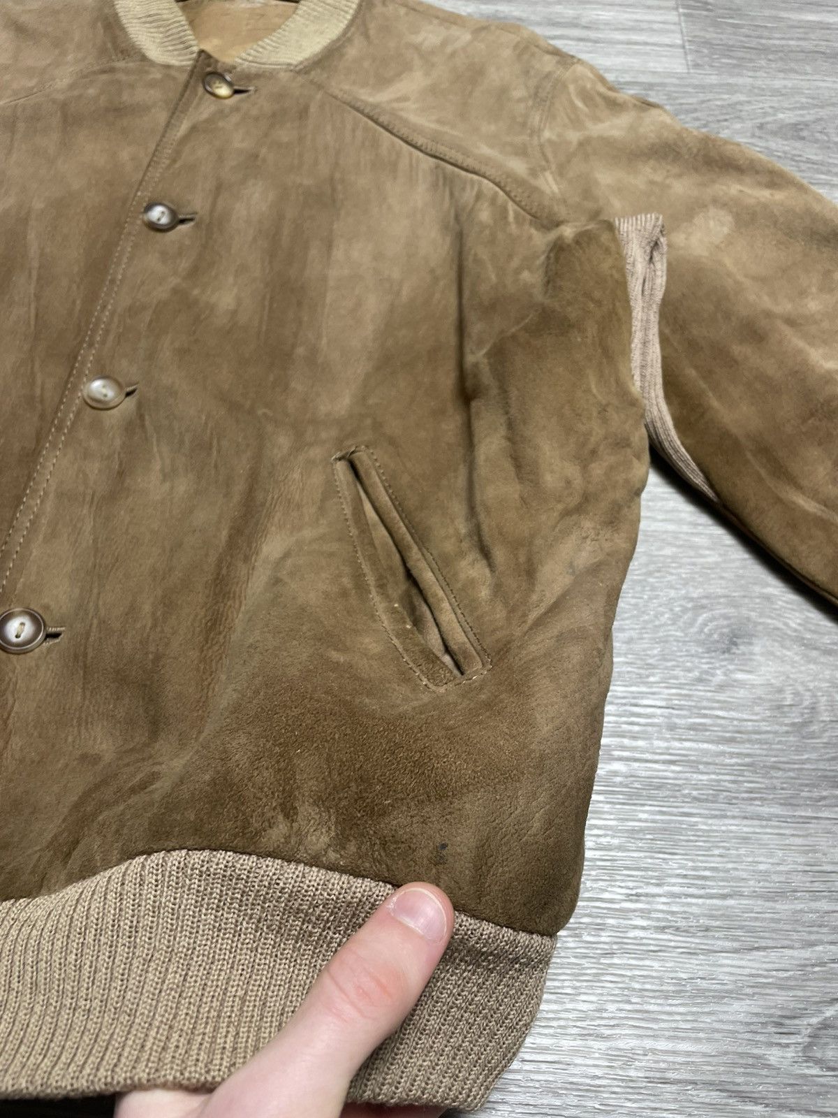 If Six Was Nine Vintage Brown Real Suede Button-Up Jacket Size US M / EU 48-50 / 2 - 12 Thumbnail