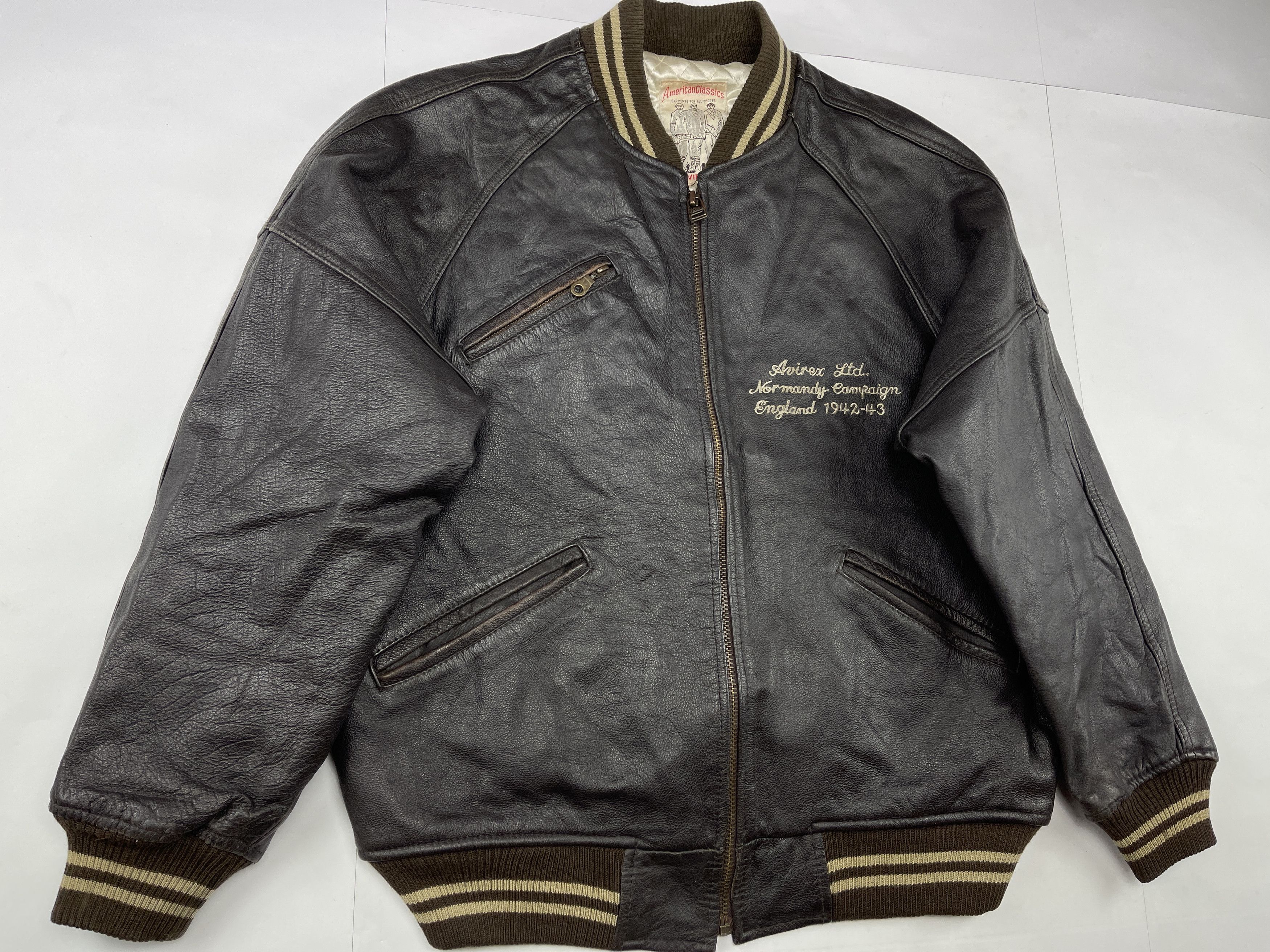 Avirex AVIREX leather jacket, vintage, 90s hip hop 1990s varsity XL Size US XL / EU 56 / 4 - 9 Thumbnail