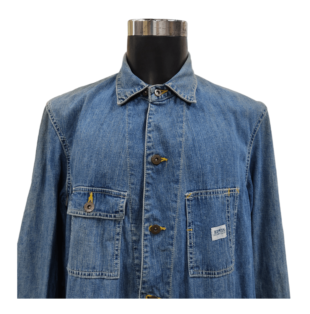 Edwin Vintage EDWIN Over Works Factory Chore Jacket Size US L / EU 52-54 / 3 - 2 Thumbnail