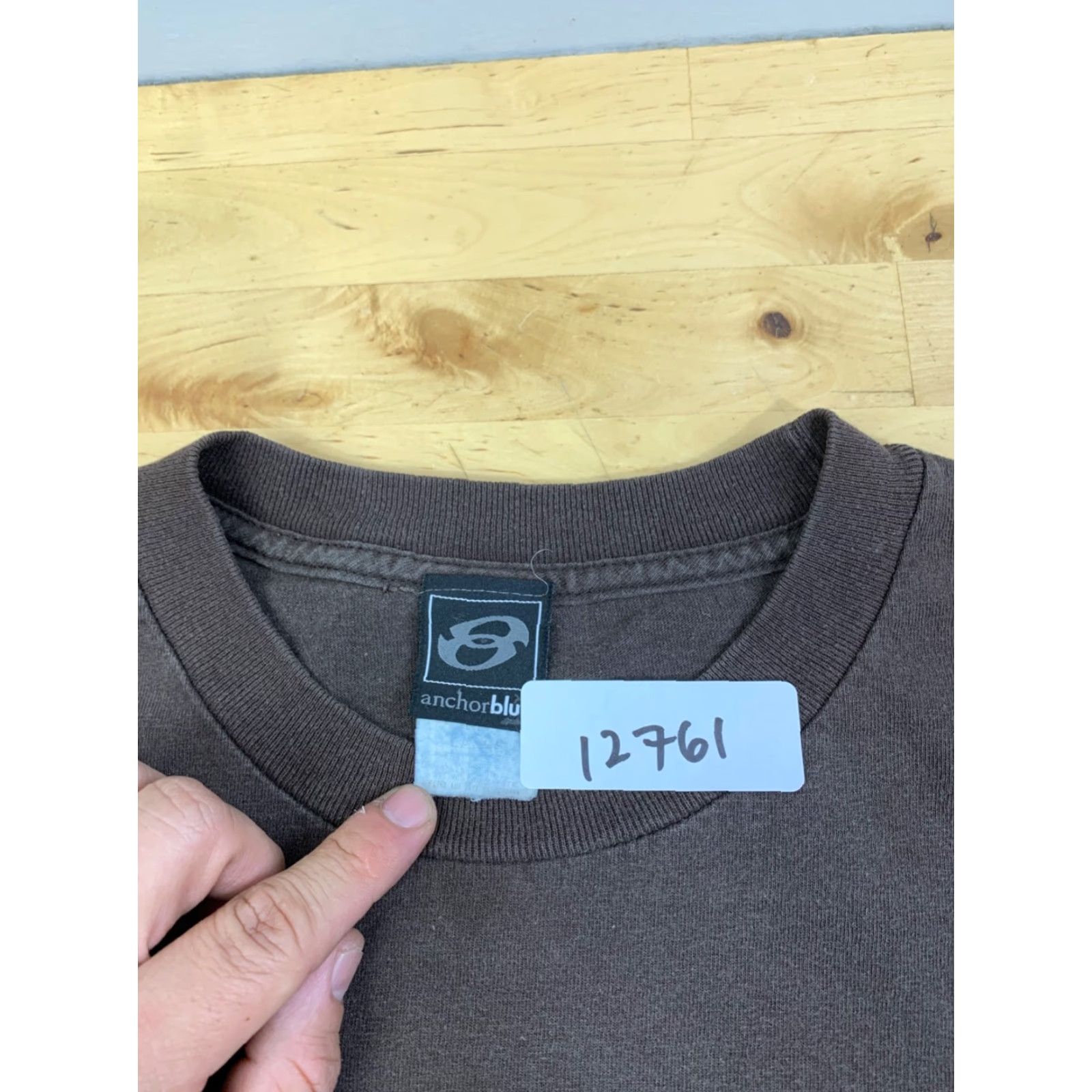 Anchor Blue VINTAGE Anchor Blue Shirt Mens L Brown Y2K 12761 Size US L / EU 52-54 / 3 - 2 Thumbnail