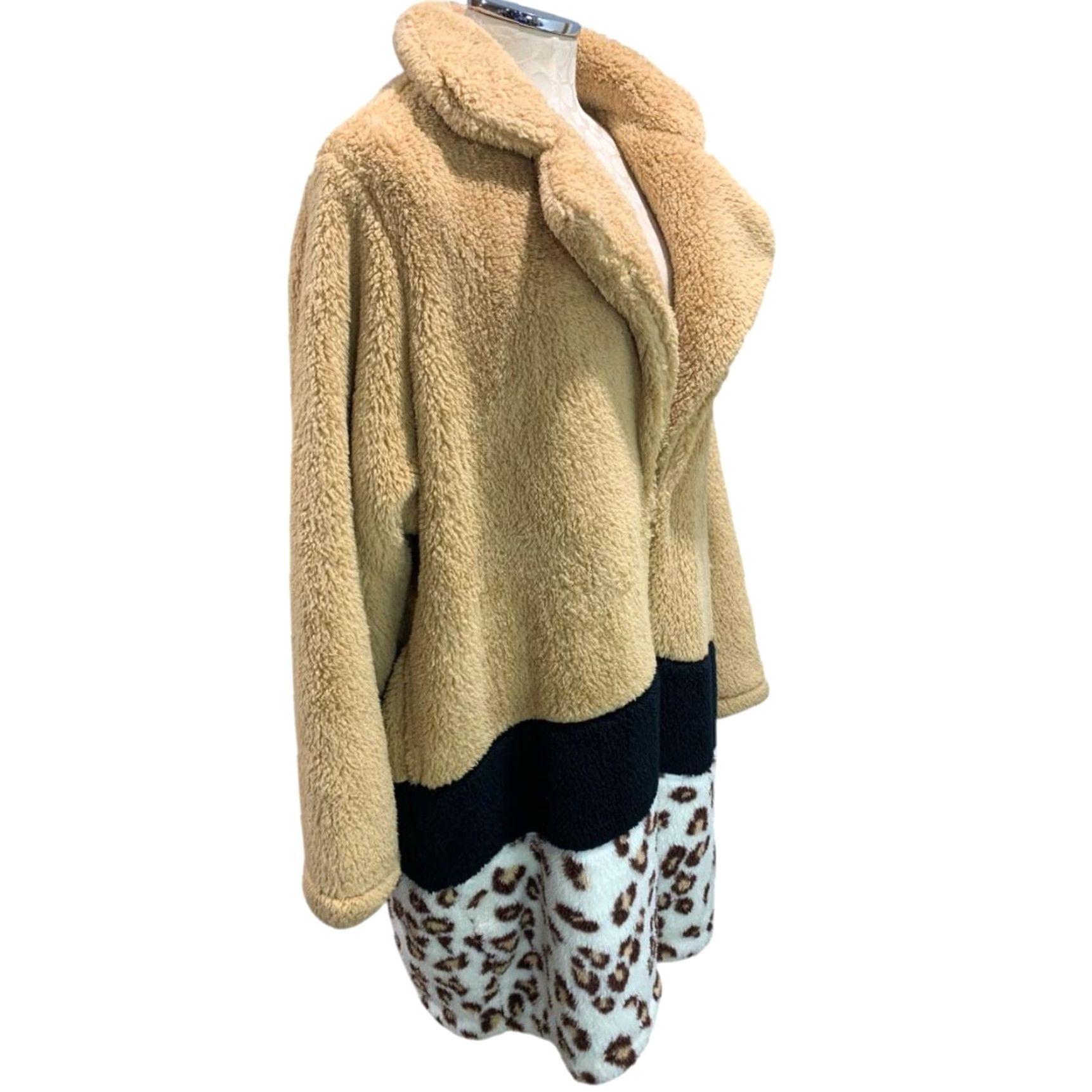 Jordan Brand K.Jordan 3X Womens Coat Plush Faux Fur Teddy Brown Polyester Basic Jacket Womens Size XXL / US 16-18 / IT 52-54 - 6 Thumbnail