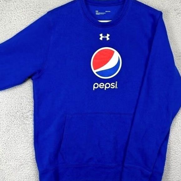 Under Armour Under Armour Sweatshirt Mens Large Blue Loose Crew Neck Pullover Logo Shirt Size US L / EU 52-54 / 3 - 2 Thumbnail